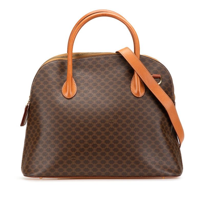 Celine Celine Macadam Pvc 2Way Bag Leather Shoulder Bag in Brown, Women's