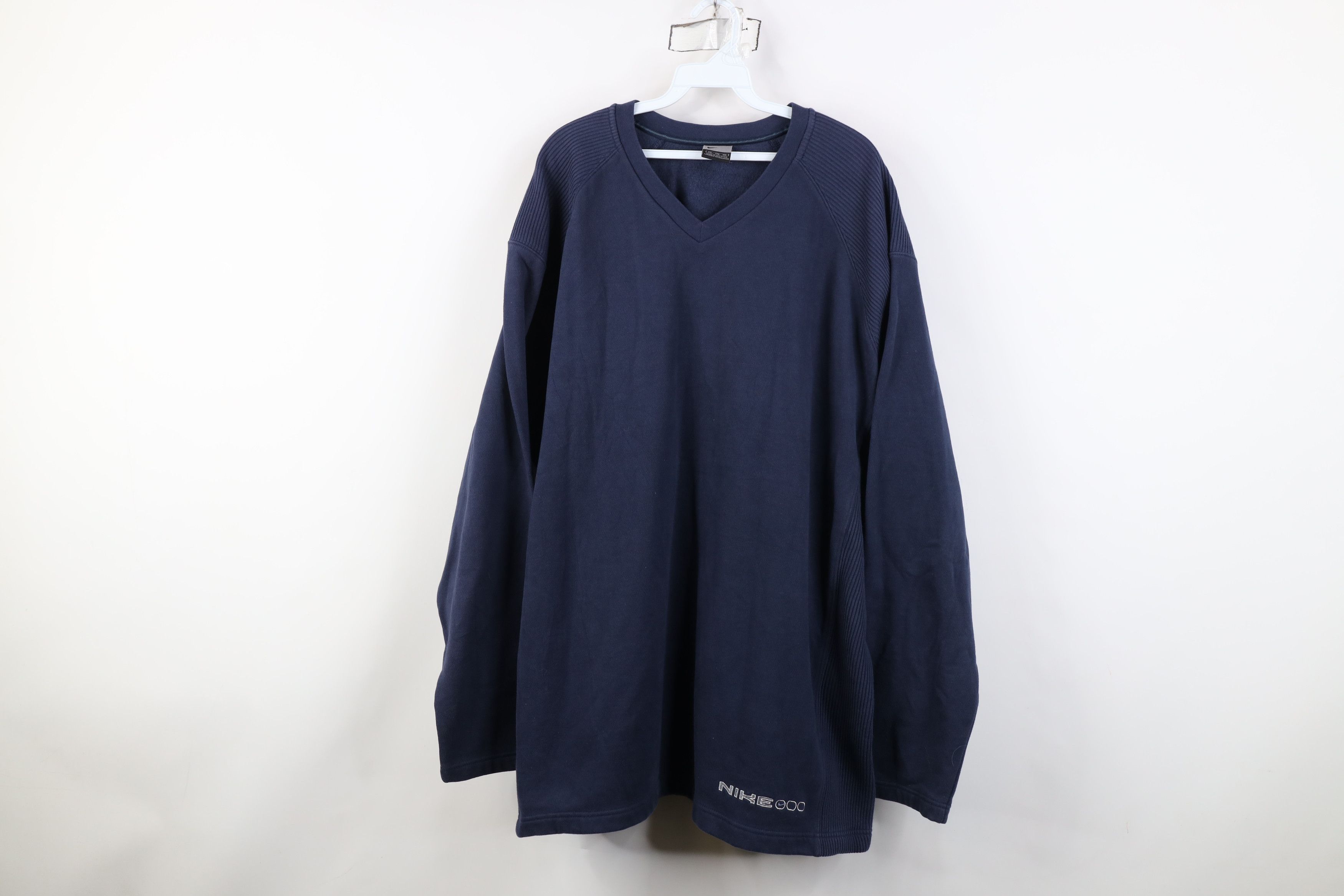 Nike Vintage Nike Scott Mini Swoosh Ribbed V-Neck Sweatshirt Size US XXL / EU 58 / 5 - 1 Thumbnail