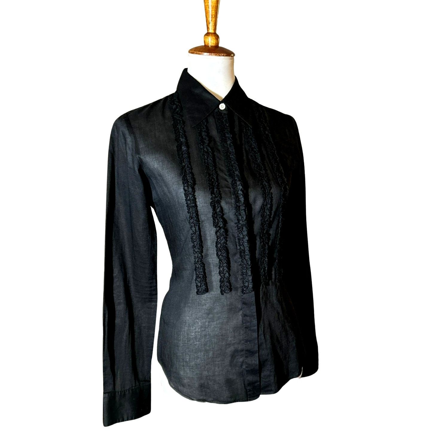 Theory Vintage Theory Fitted Cotton Blouse Size S Early 2000s Size S / US 4 / IT 40 - 3 Thumbnail