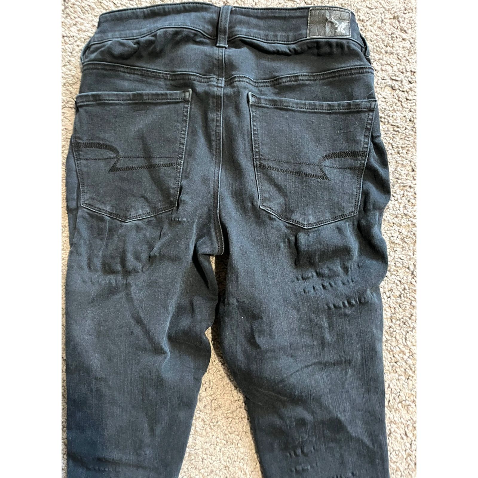 American Eagle Outfitters American Eagle Black 360 Super Stretch Hi-Rise Jegging Pants Size 6 Short Women Size 28" / US 6 / IT 42 - 4 Thumbnail