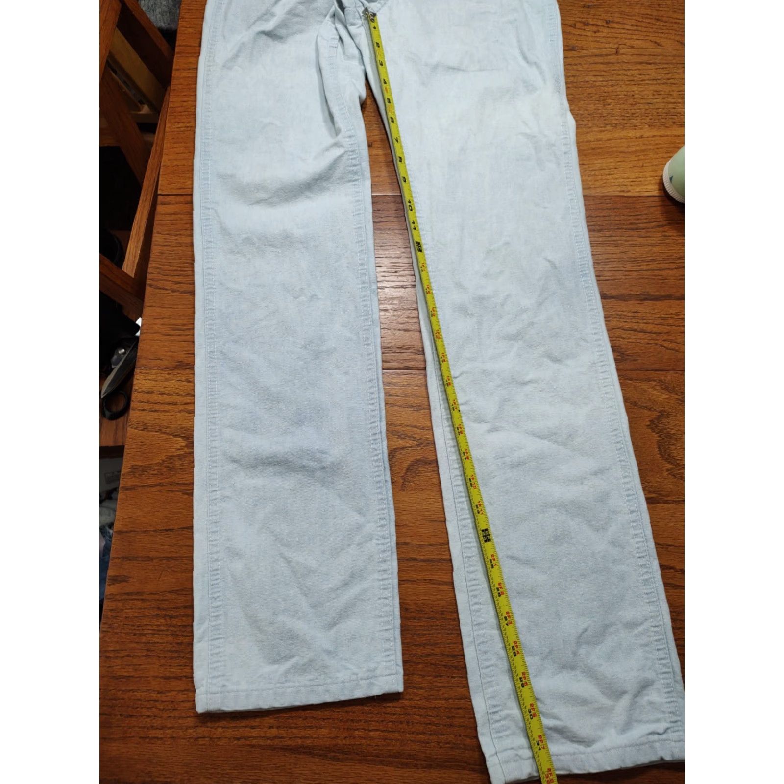 Lee VINTAGE Lee Jeans Womens 25 x 32 Inseam Light Blue Denim 5-Pocket Western 80s 90s USA Mens Women Girls Size 42" / US 20 - 7 Thumbnail