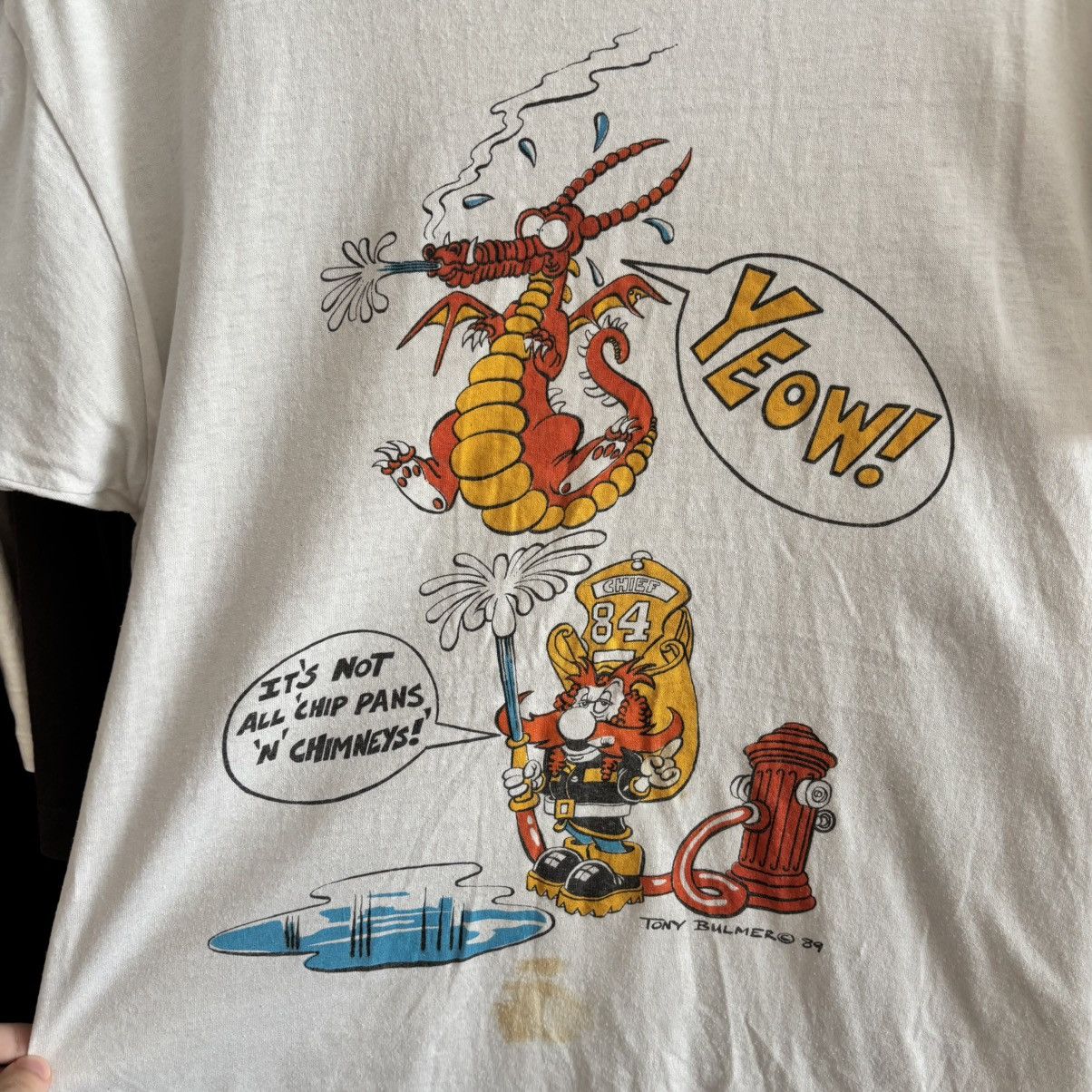 Vintage Vintage TONY BULMER 1989 Dragon Yeow T-Shirt Grunge ERD Punk Size US L / EU 52-54 / 3 - 3 Thumbnail