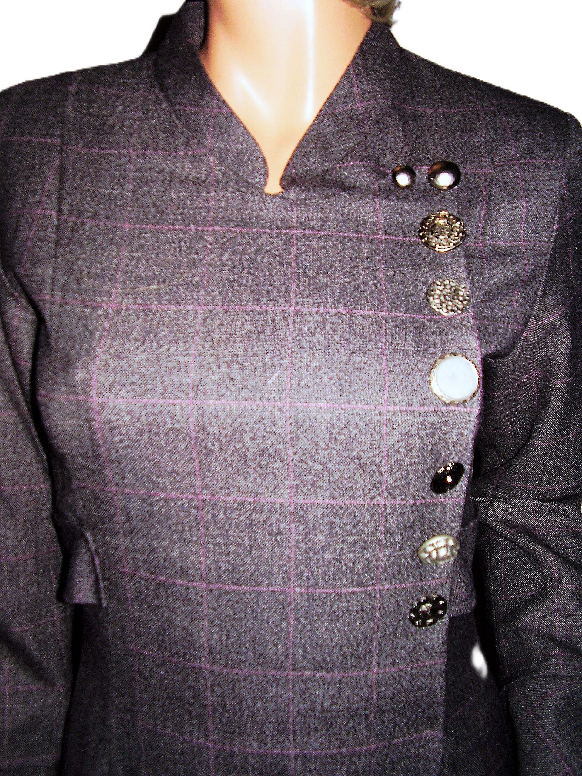 Vintage Vintage Gray Wool Suit Dress S Size S / US 4 / IT 40 - 2 Thumbnail