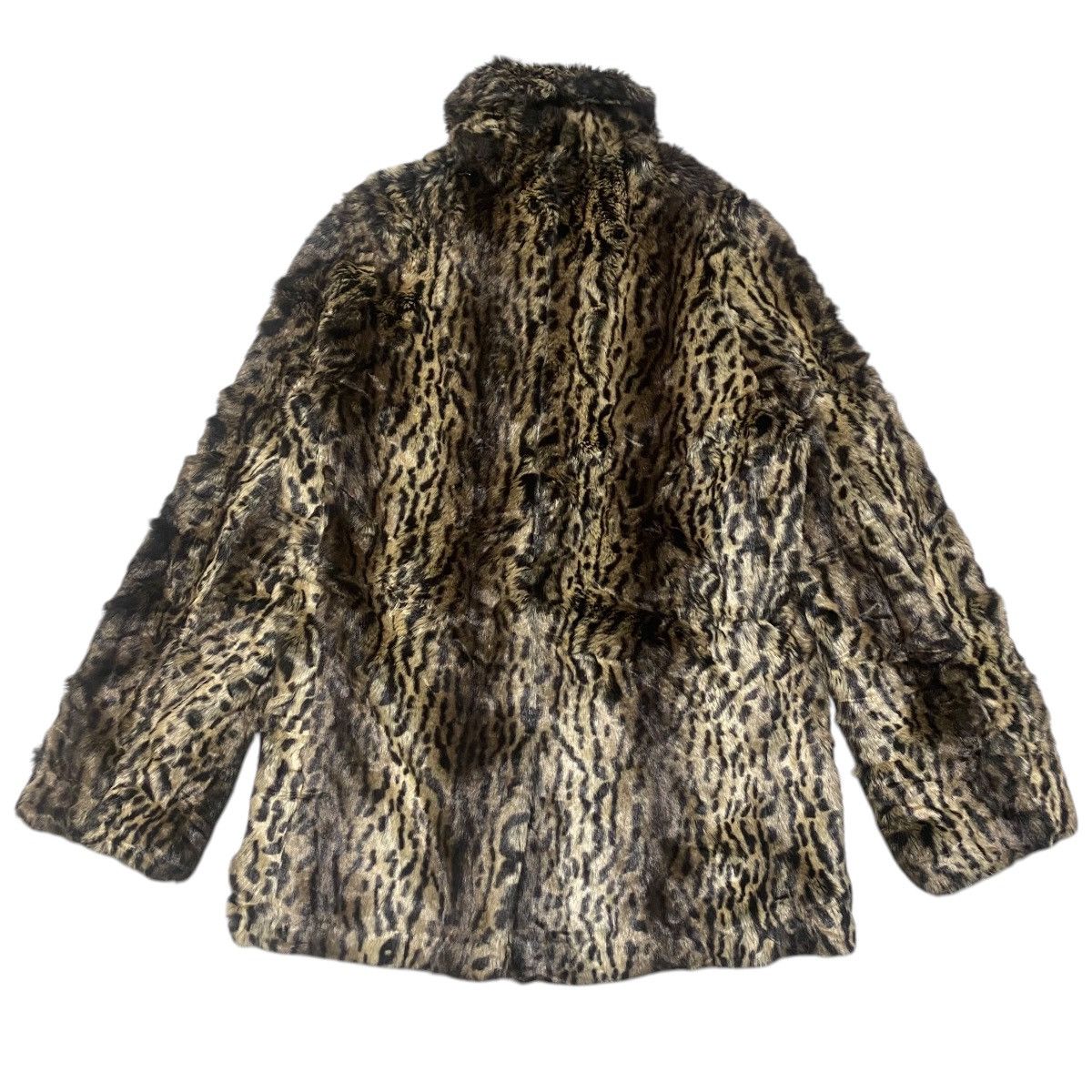 Schott MOUSSY X SCHOTT BROS Faux Fur Leopard Peacoat Jacket Size M / US 6-8 / IT 42-44 - 15 Thumbnail