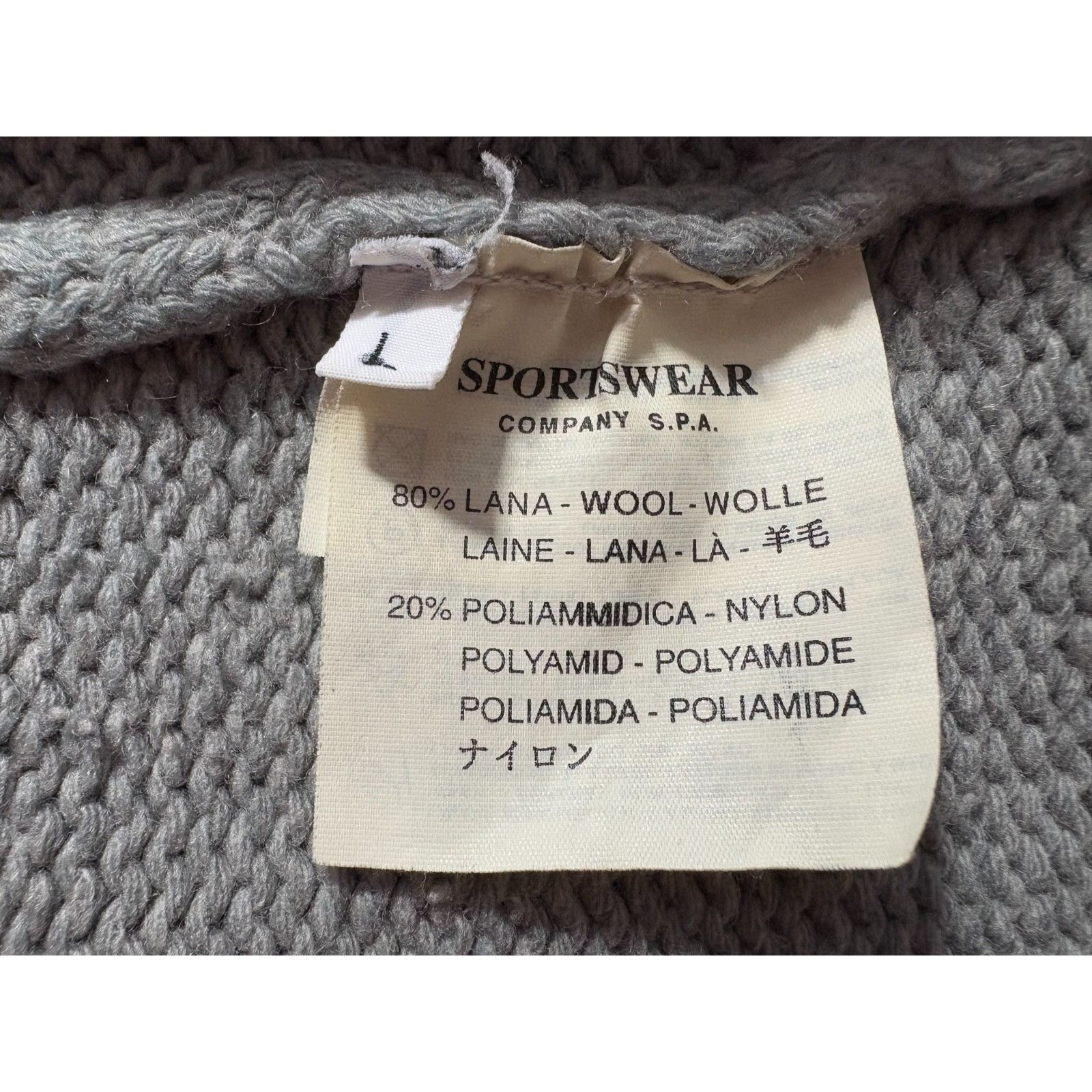 Stone Island STONE ISLAND wool blend enbroidered logo sweater sz L VGT 90 Size US L / EU 52-54 / 3 - 3 Thumbnail
