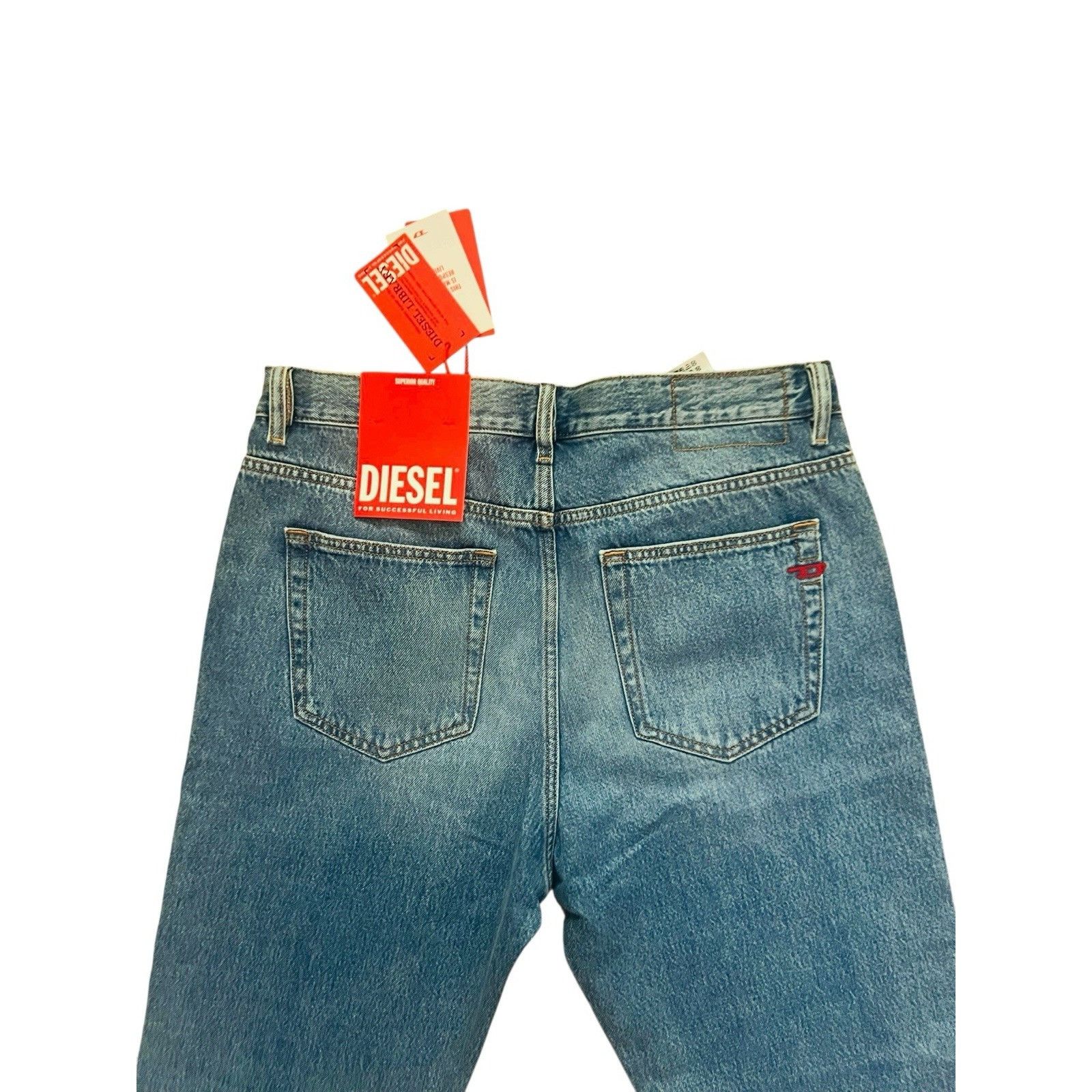 Diesel Diesel Mens Viker Straight Jeans 09C15 Blue $225 Size 34/30 Size US 34 / EU 50 - 4 Thumbnail