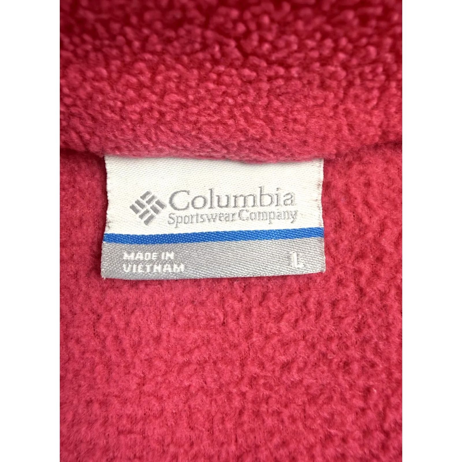 Pinko Columbia Fleece Jacket Womens L Pink Full Zip Pockets Outdoor Lightweight Layering Jacket/Coat Womens Size L / US 10 / IT 46 - 3 Thumbnail
