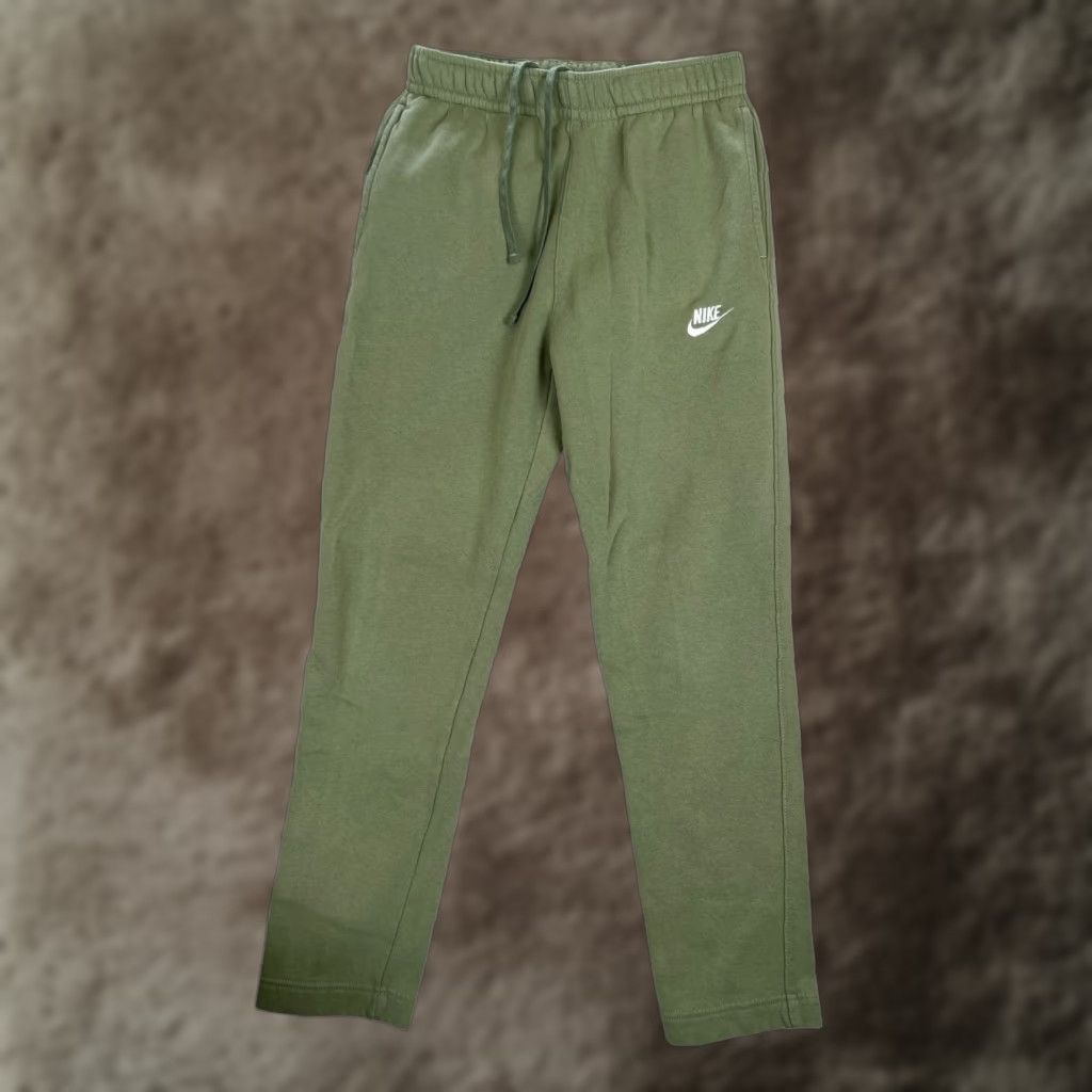 Nike Nike Women's Green Straight Open Hem Club Fleece Pants Size Small Faded Y2K Size 28" / US 6 / IT 42 - 1 Thumbnail