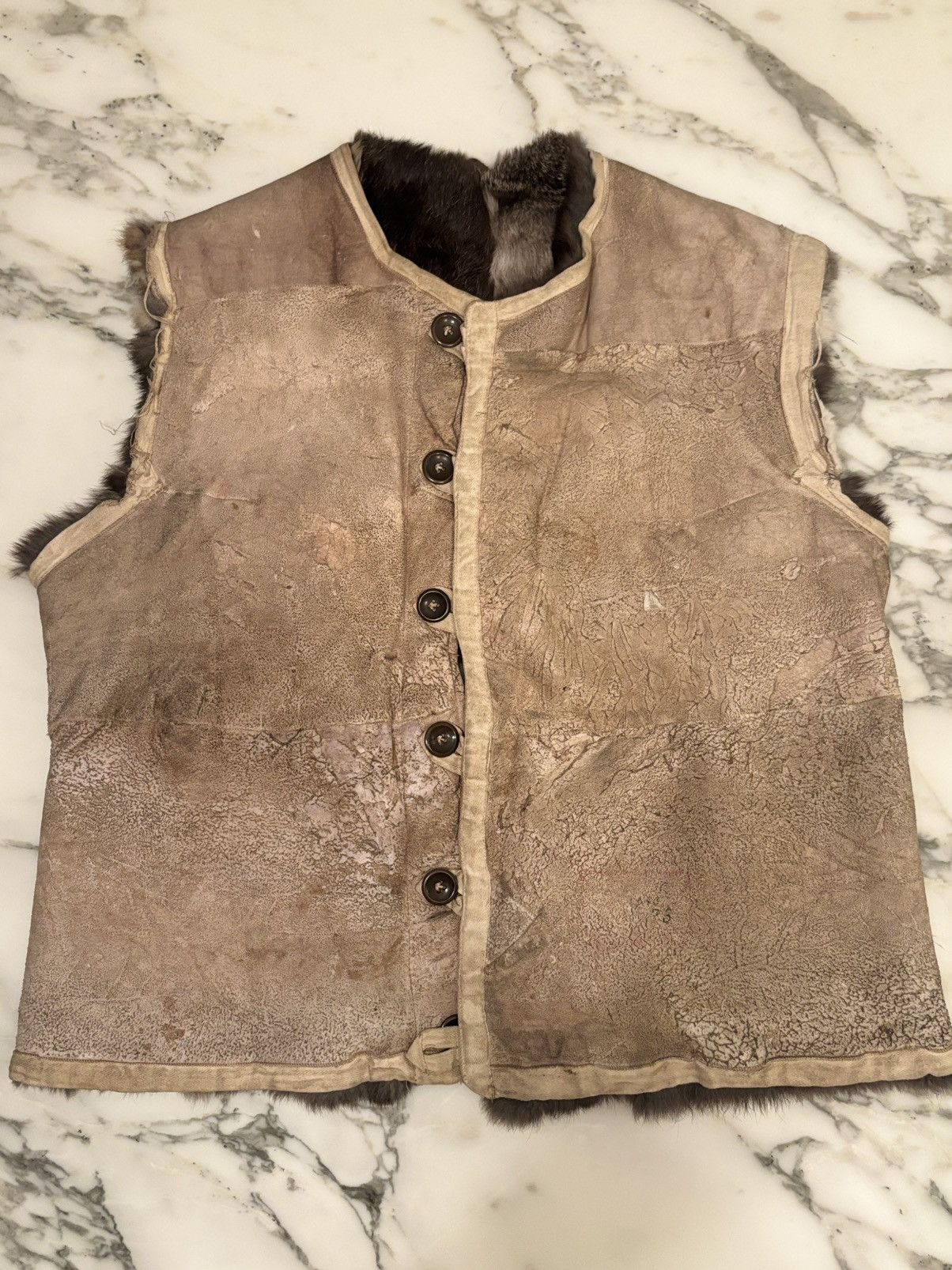 Other 1940s German Reversible Fur Vest Pelzjacke Size US M / EU 48-50 / 2 - 3 Thumbnail