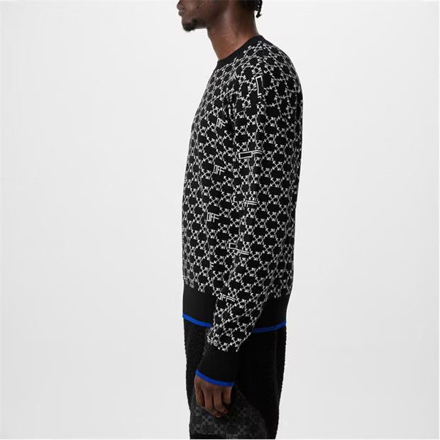 Off-White o1y0325 Logo Crewneck Sweater in Black/White Size US M / EU 48-50 / 2 - 4 Thumbnail