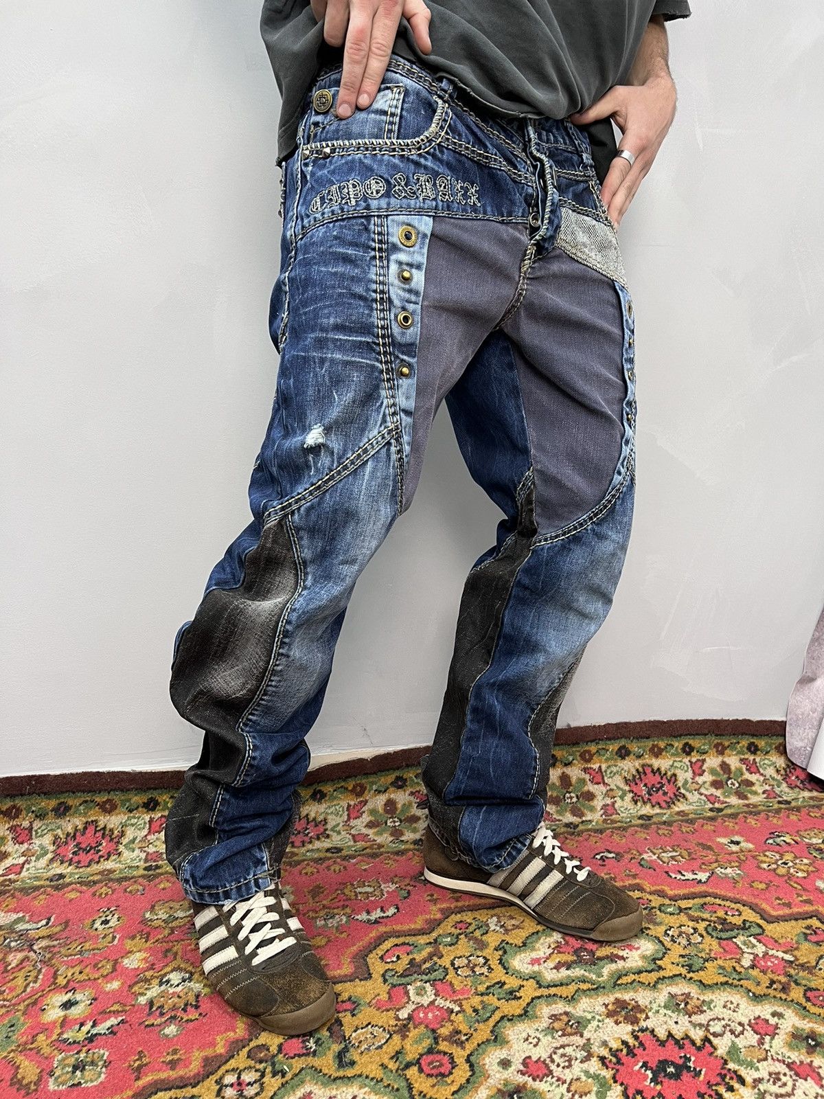 Designer × Japanese Brand × Vintage ARCHIVE Multi-pocket cowboy jeans Rick Owens Style Size US 34 / EU 50 - 5 Thumbnail