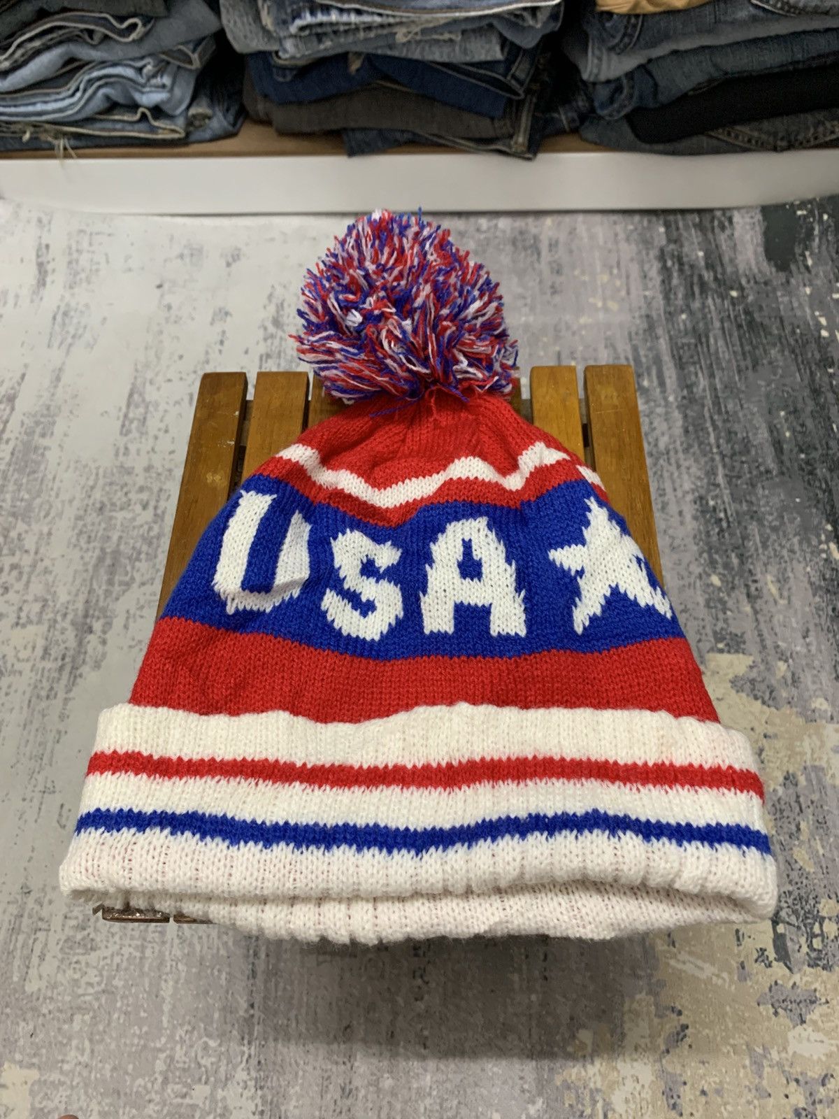 Vintage Vintage Usa Logo Beanie Hat Snow Cap Size ONE SIZE - 6 Thumbnail