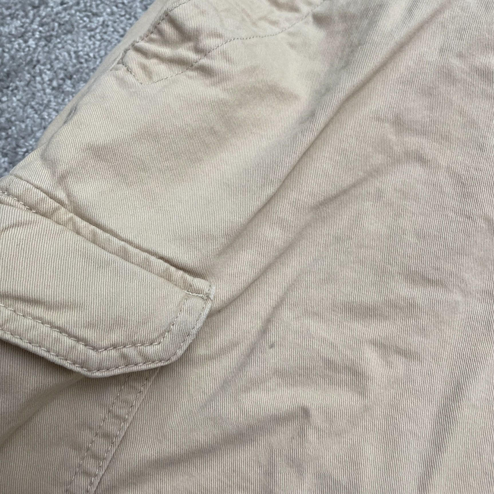 Vintage Columbia Cargo Shorts Mens 42x10 Beige Cotton Outdoor Casual Pocketed Cargo Short? Size US 42 / EU 58 - 6 Thumbnail