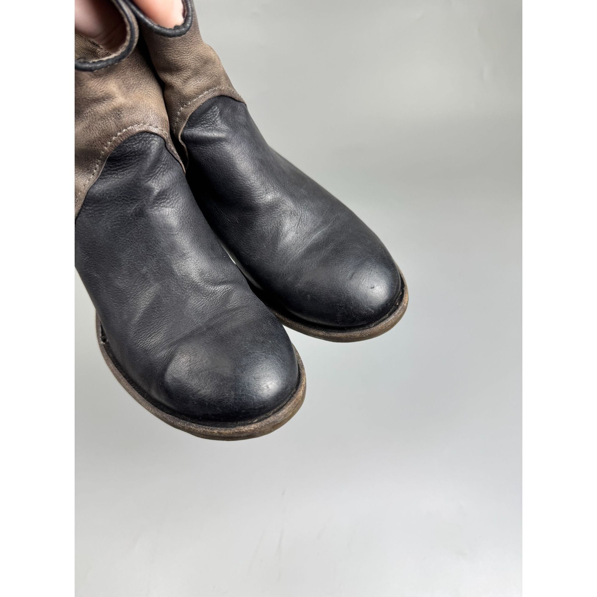 A.S.98 A.S.98 Airstep Leather Ankle Western Patchwork Boots (YG027) Size US 7 / IT 37 - 13 Thumbnail