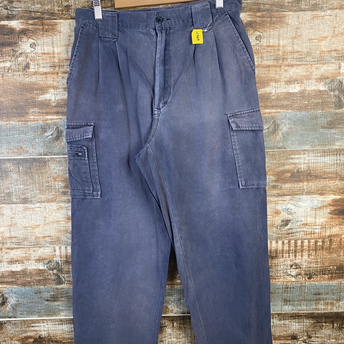 Japanese Brand DL Japanese Brand Blue Cargo Multipocket Pants #C969 Size US 31 - 5 Thumbnail