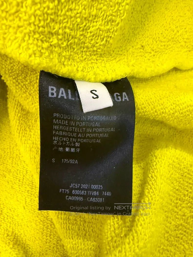 Balenciaga Balenciaga Logo Print Yellow Sweatshirt Size US S / EU 44-46 / 1 - 4 Thumbnail