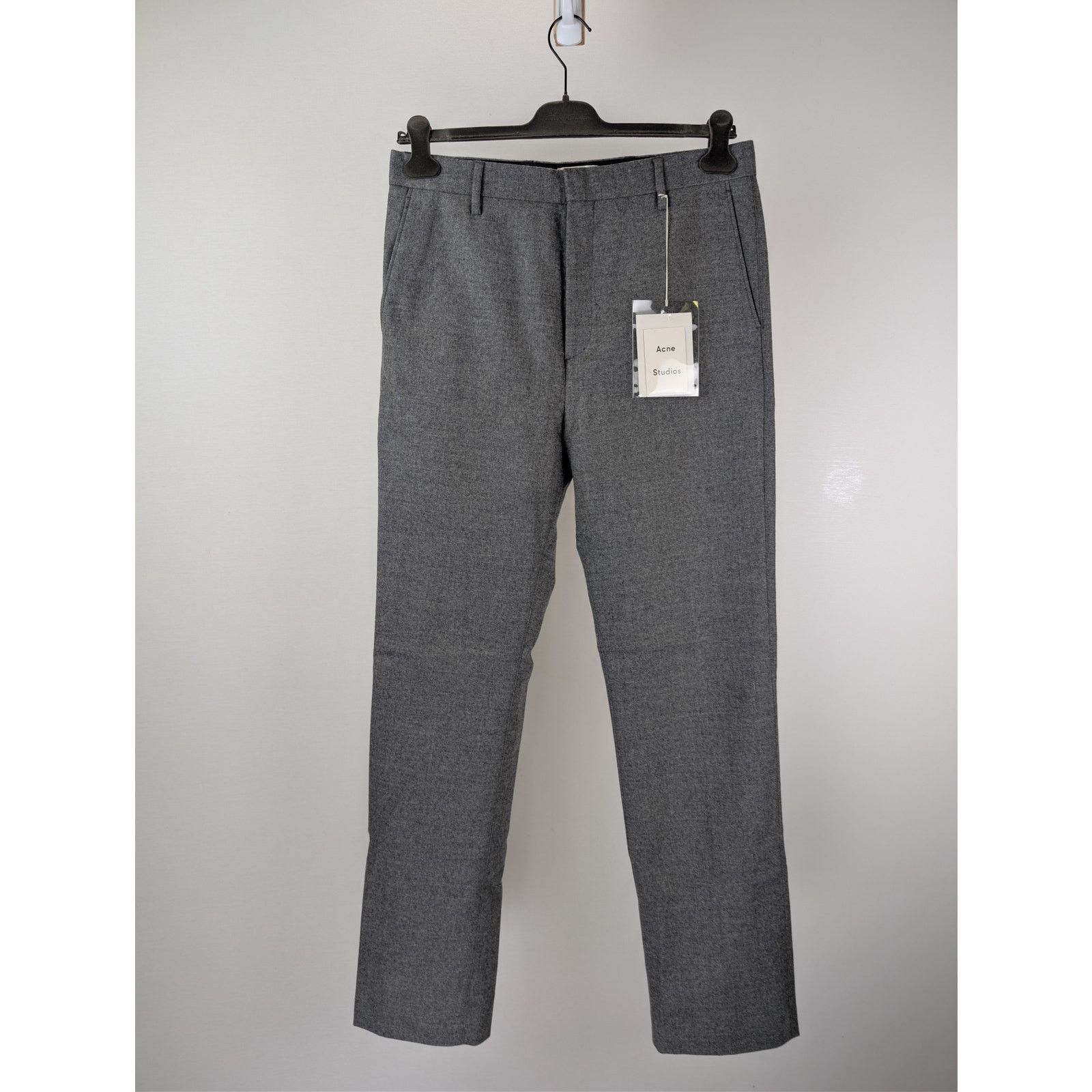 Acne Studios o1rshd1 Pro Flannel PAW16 Trouser Causal Pants in Light Grey Size US 34 / EU 50 - 8 Thumbnail