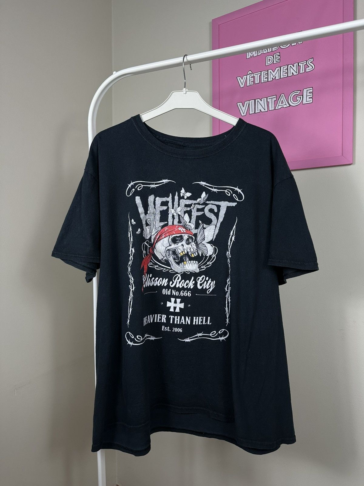 Vintage HellFest 2006 T Shirt Rock Band Tee Skull Size US L / EU 52-54 / 3 - 3 Thumbnail
