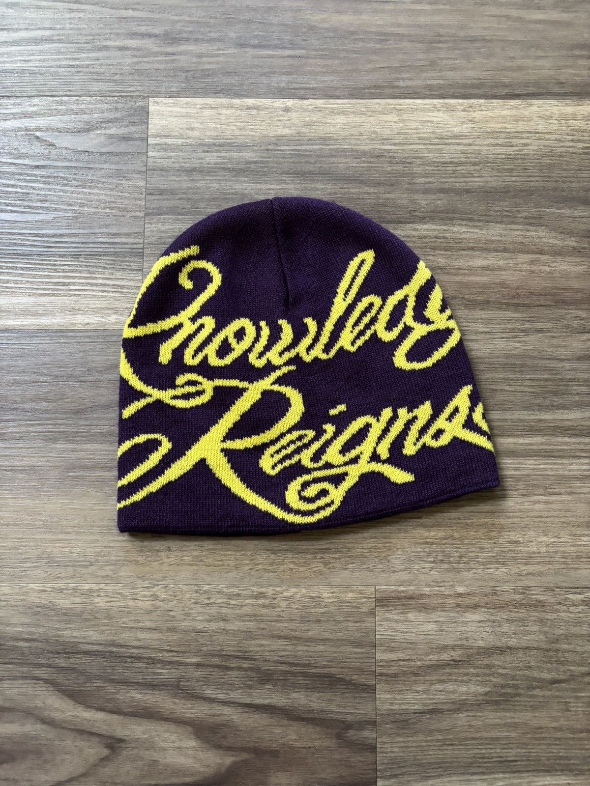 Supreme Supreme Knowledge Reigns Purple Beanie Size ONE SIZE - 1 Thumbnail