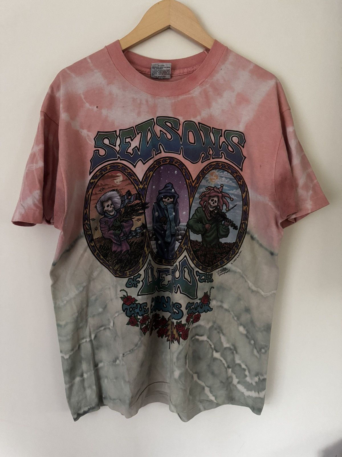 Grateful Dead Vtg 1993 Grateful Dead Seasons Of The Dead Endless Tour Tee Size US XL / EU 56 / 4 - 2 Thumbnail