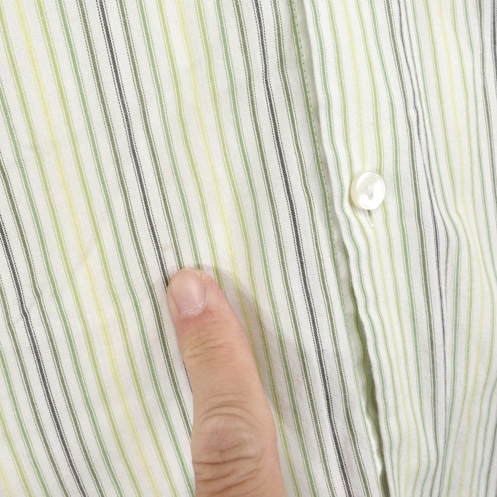 Van Heusen Van Heusen Studio Shirt Mens 16.5 Stripe Button Up White Slim Fit Dress Shirt Size US L / EU 52-54 / 3 - 4 Thumbnail