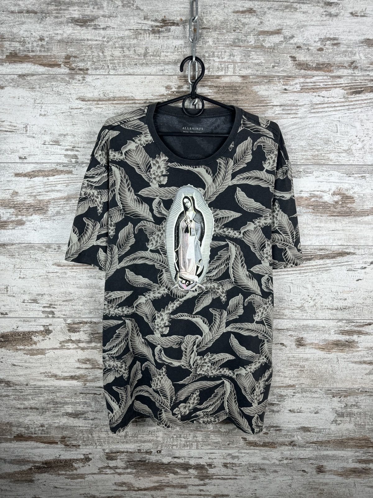 Allsaints Mens AllSaints Puerto Kahuha SS Crew T-shirt big logo tee Size US M / EU 48-50 / 2 - 2 Thumbnail