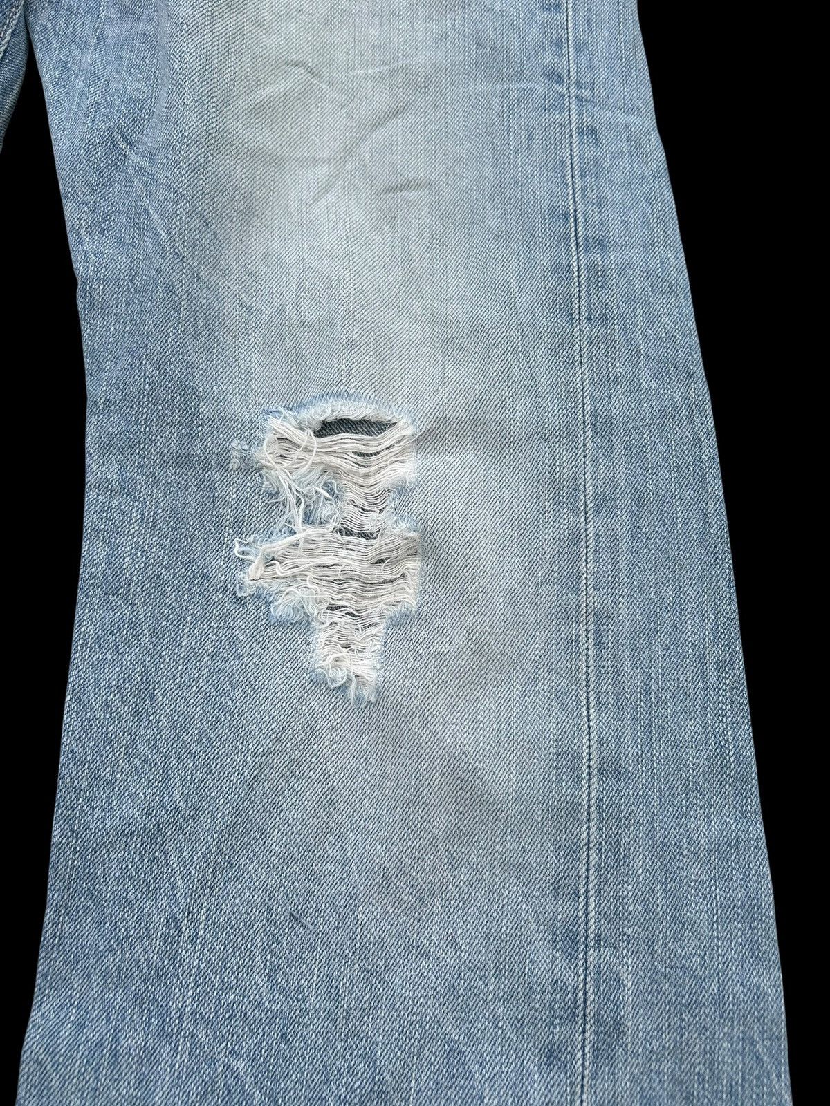 Edwin × If Six Was Nine × Kapital Flare💥Edwin Selvedge Distressed Japanese Punk grunge denim Size US 31 - 7 Thumbnail