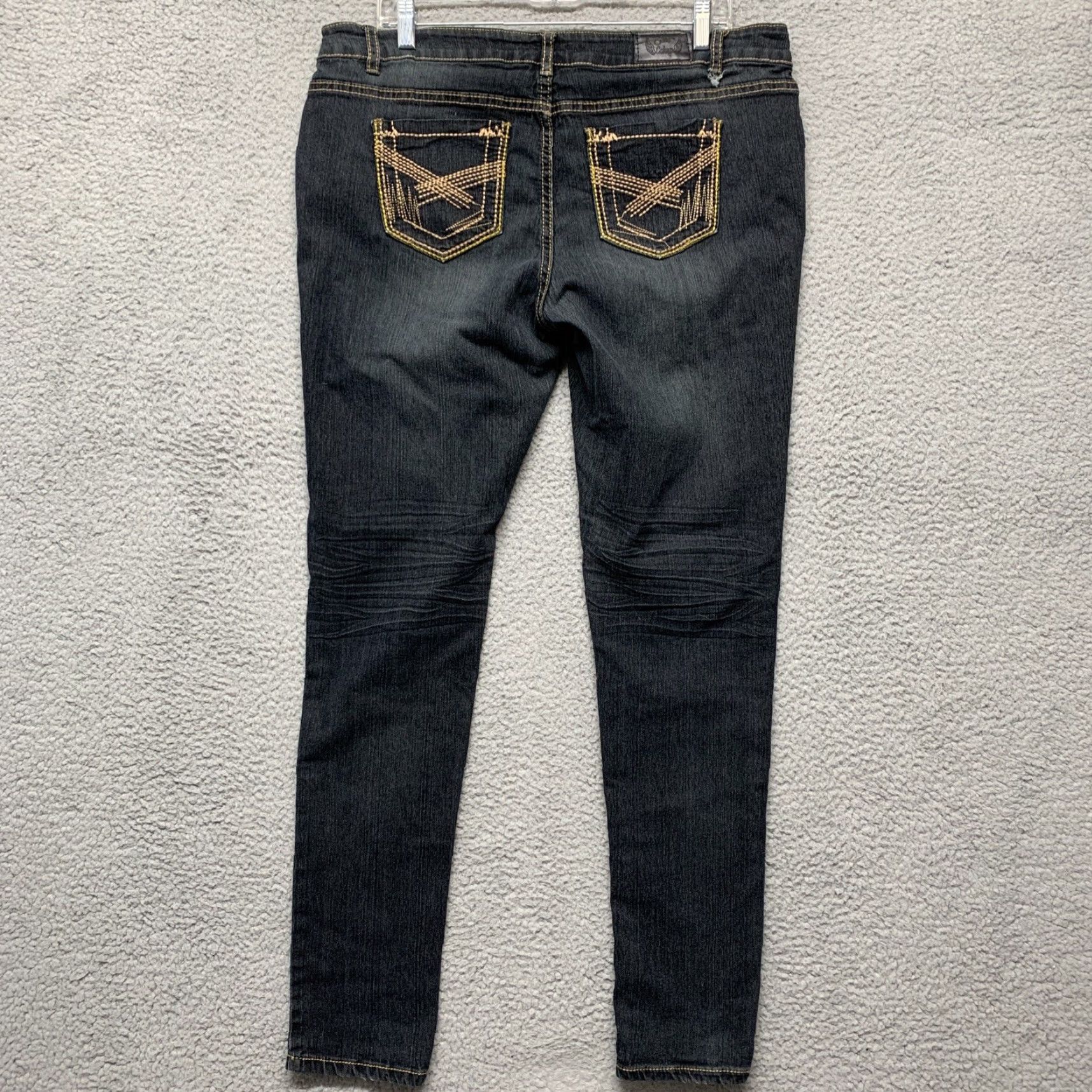 Vintage Jeans Colony Jeans Skinny Blue Dark Wash Cotton Blend Stretch Size 16 Women’s Regular 31.5 Inseam 5-Pocket Denim Clothing Woman Mensveless? Size 38" / US 16 / IT 52 - 4 Thumbnail