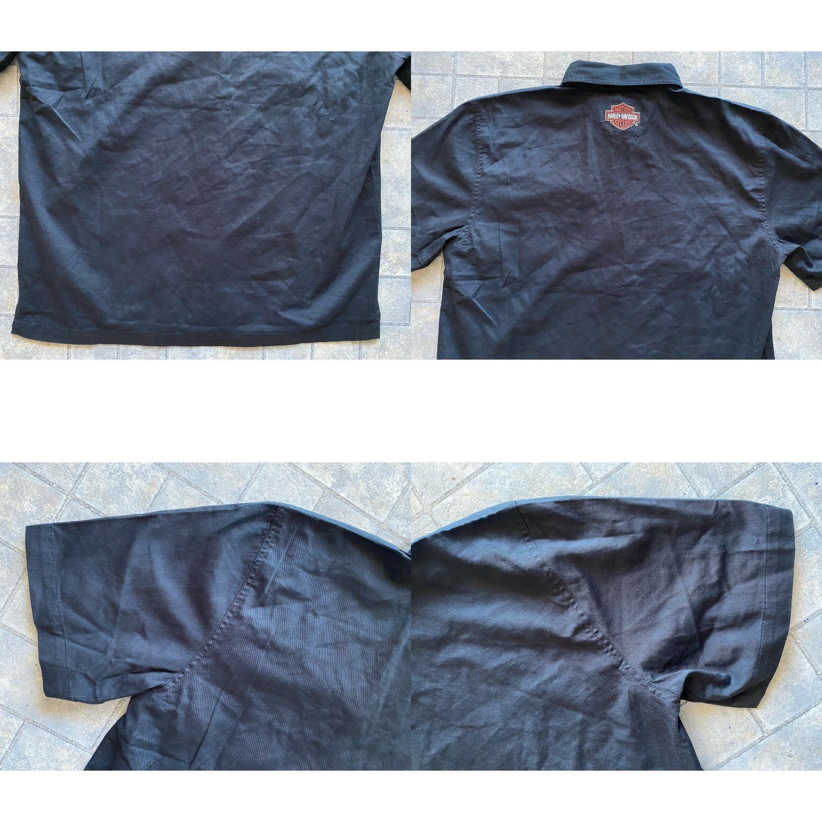 Harley Davidson Harley-Davidson Shirt Mens M Black Orange Short Sleeve Button-Down Embroidered Size US M / EU 48-50 / 2 - 9 Thumbnail