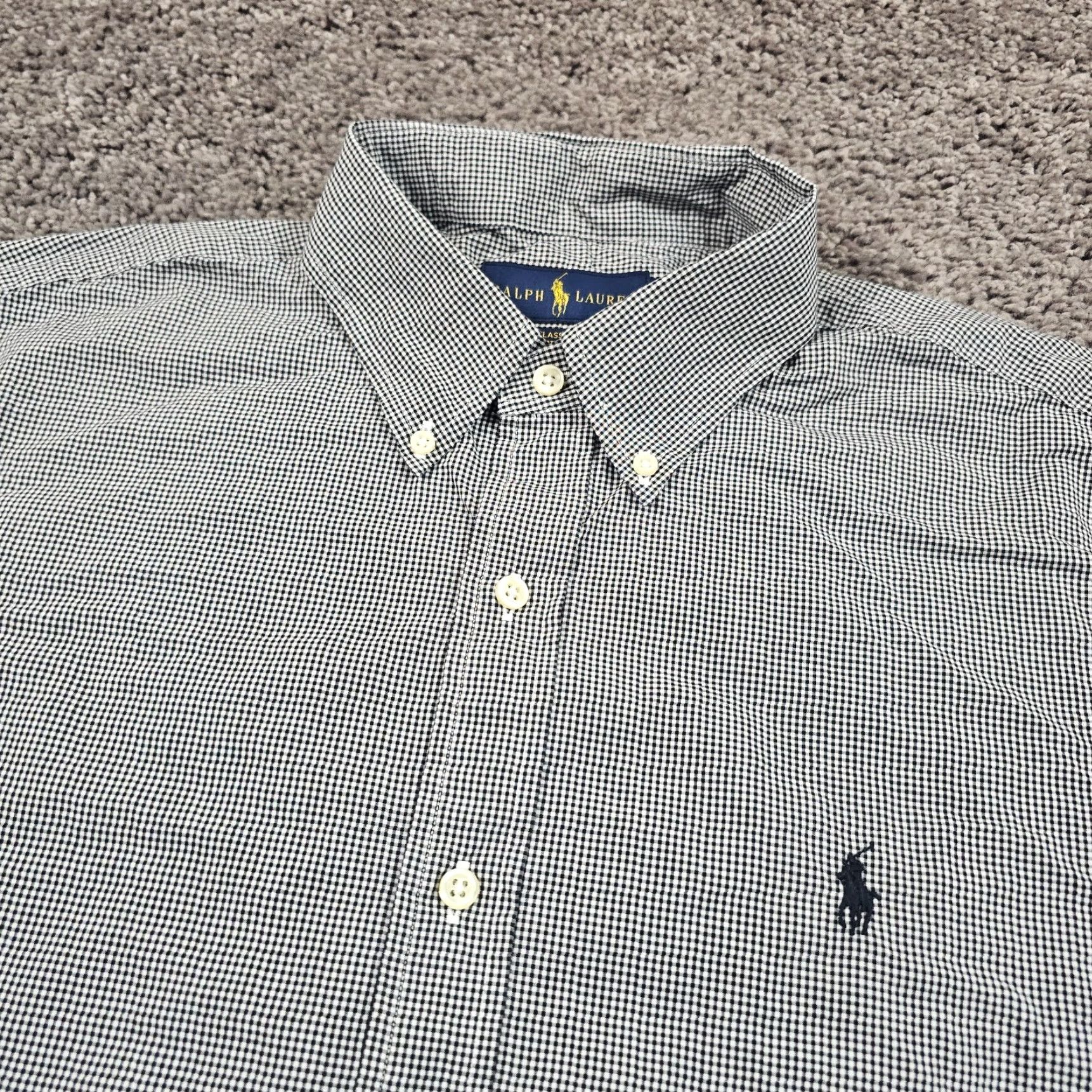 Polo Ralph Lauren Polo Ralph Lauren Shirt Men L Black Check Long Sleeve Button-Down Pony Emblem Classic Fit Cotton Size US L / EU 52-54 / 3 - 2 Thumbnail