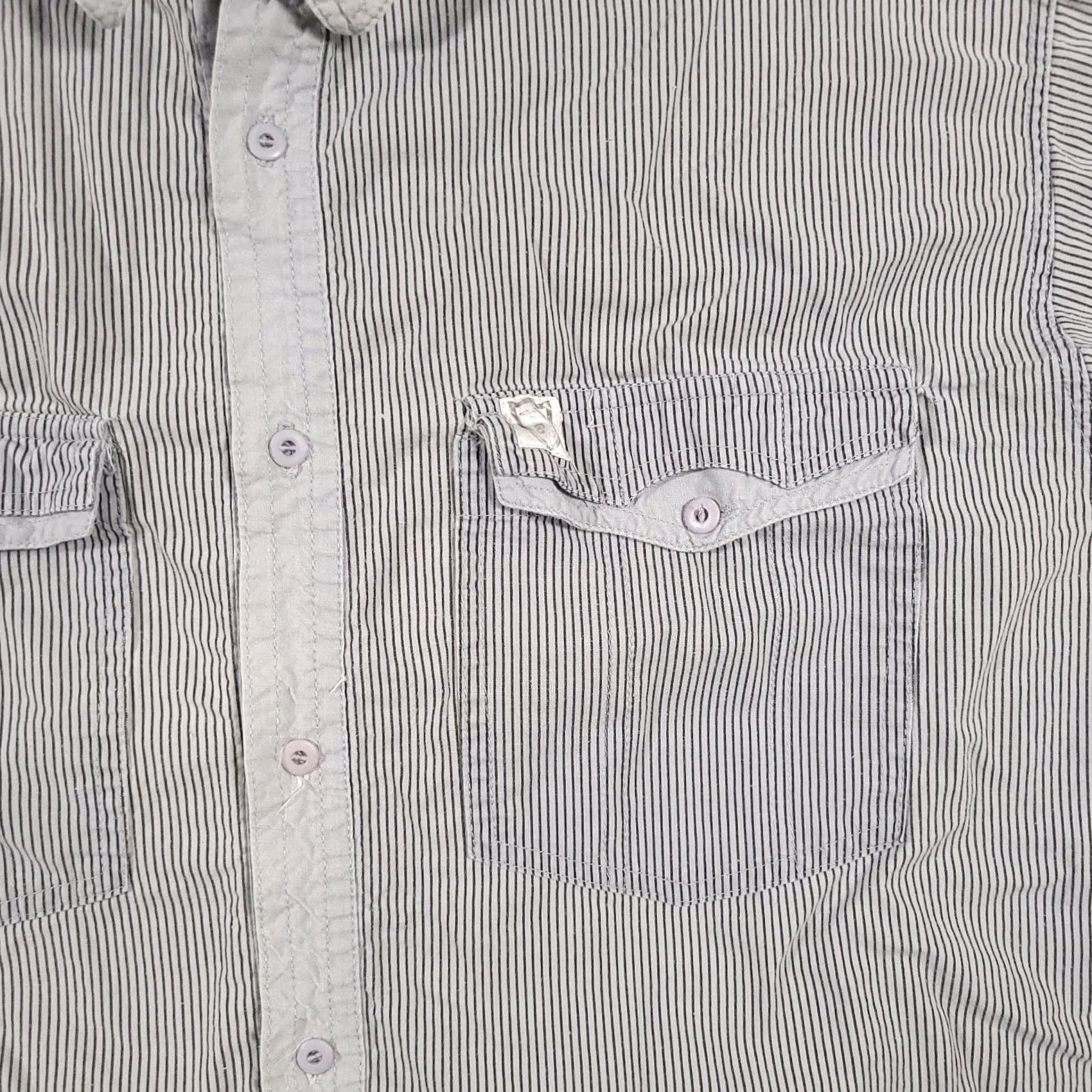 Vintage VINTAGE BB Sport Button Up Long Sleeve Shirt Mens M Blue Stripe Western Skater Size US M / EU 48-50 / 2 - 4 Thumbnail