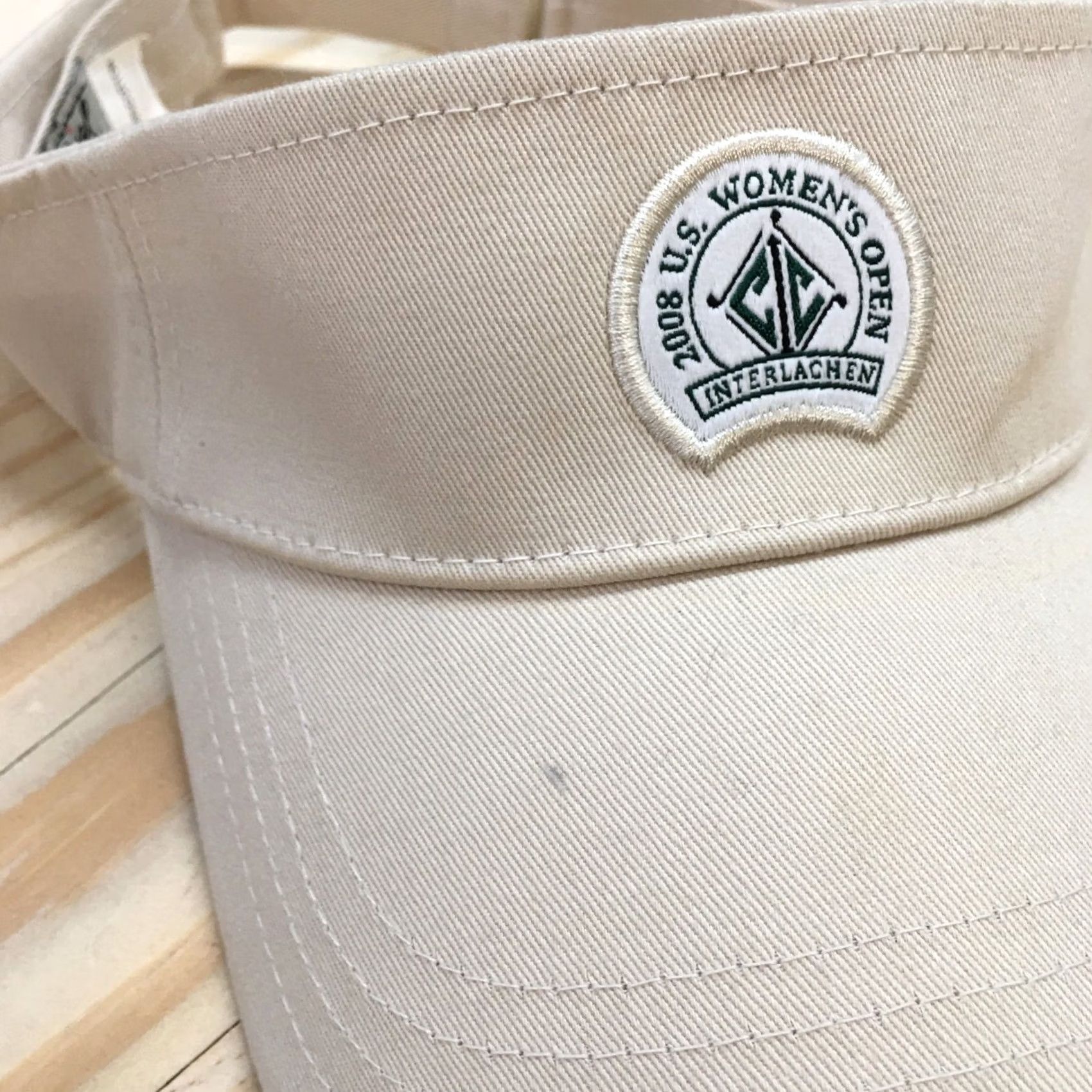 Imperial Imperial Visor Hat Women Beige One Size Embroidered Logo Curved Brim Size ONE SIZE - 3 Thumbnail