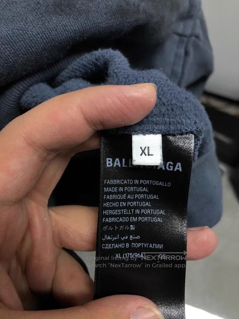 Balenciaga Balenciaga Embroidered Zip-Up Hooded Open-Front Sweater Ja Size US XL / EU 56 / 4 - 4 Thumbnail