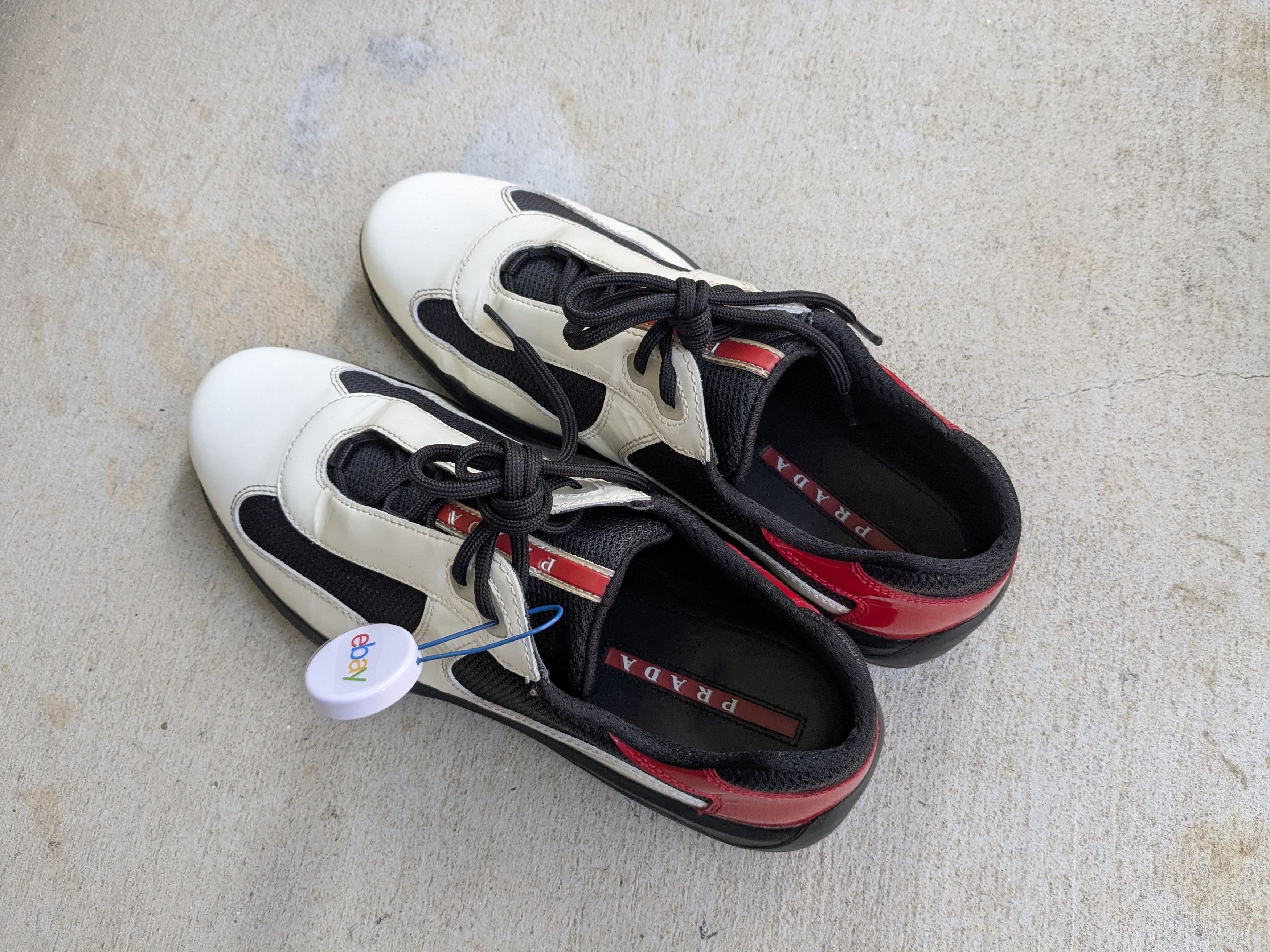 Prada Prada America's Cup Black 9.5 Leather Low Tops PS0906 Size US 9.5 / EU 42-43 - 8 Thumbnail