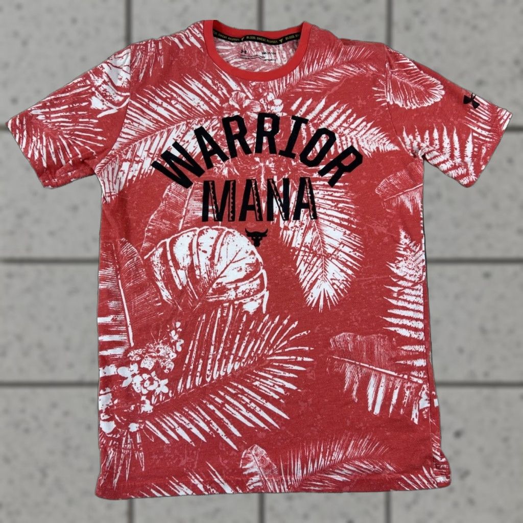 Under Armour Under Armour Project Rock T-Shirt Camouflage Hawaiian Red S Crew Neck Short Sleeve Mens Small Regular Lightweight Gym & Training Size US S / EU 44-46 / 1 - 1 Thumbnail