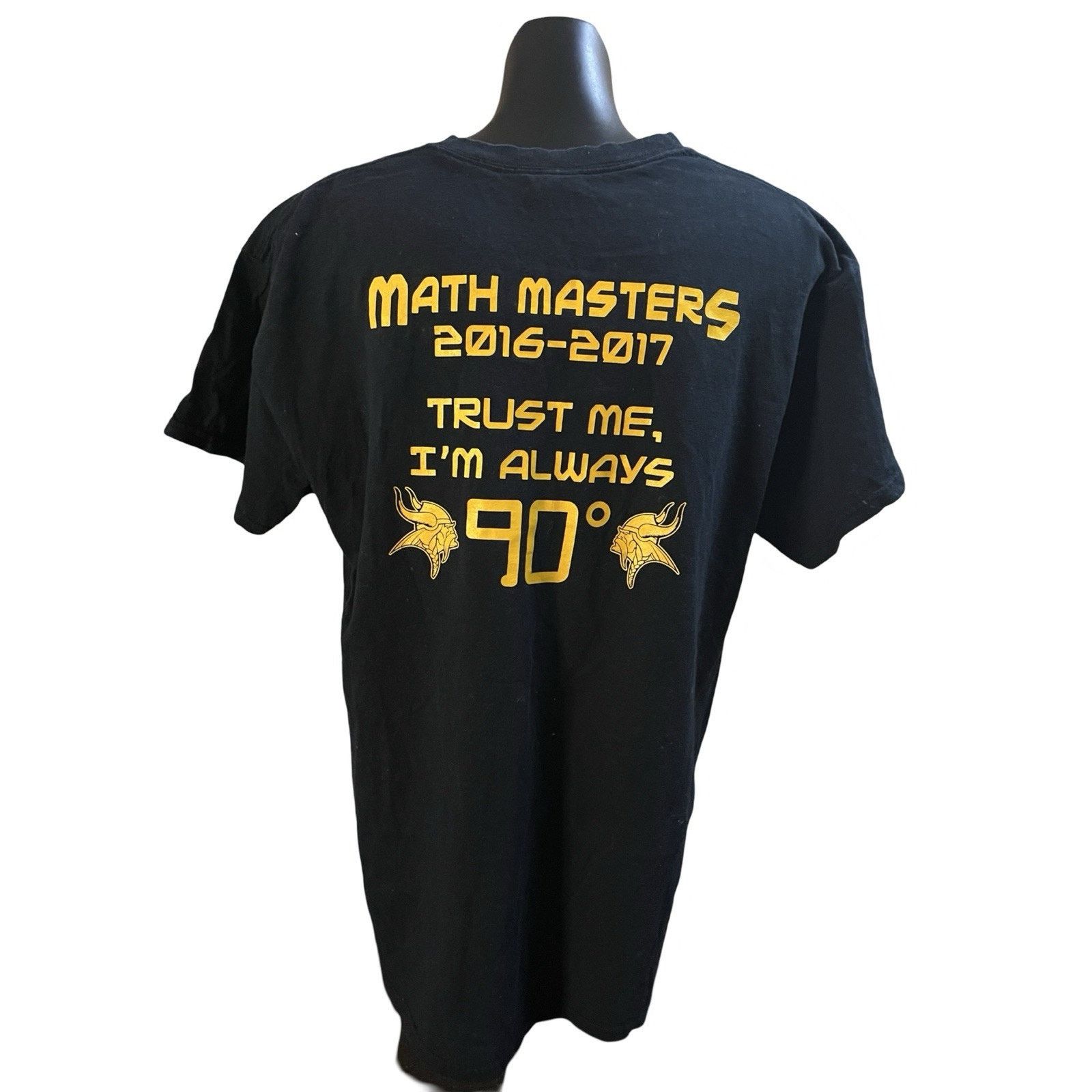 Gildan Math Puns Graphic T-Shirt – Math Masters 2016-2017 | Size L Size US L / EU 52-54 / 3 - 2 Thumbnail