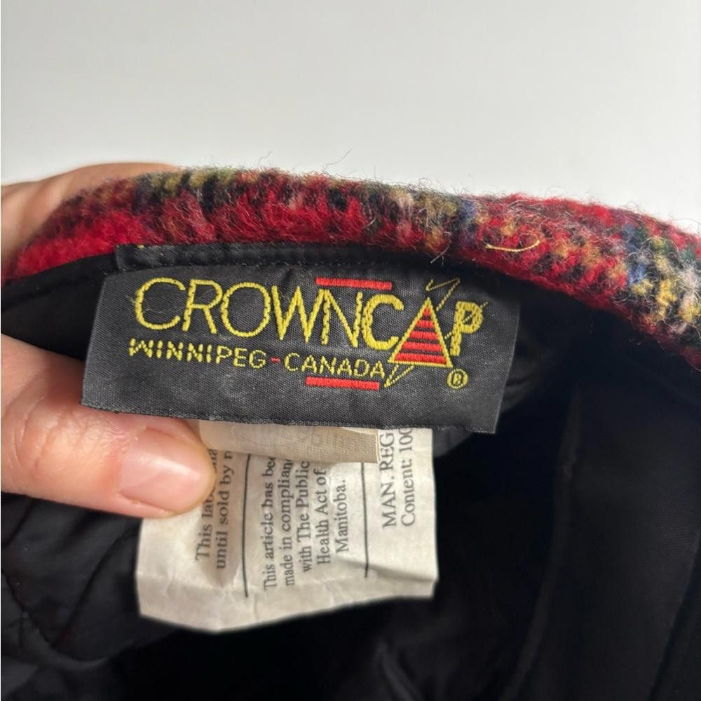 Designer Vintage 1987 Ladies Plaid Wool Crown Cap Size ONE SIZE - 5 Thumbnail