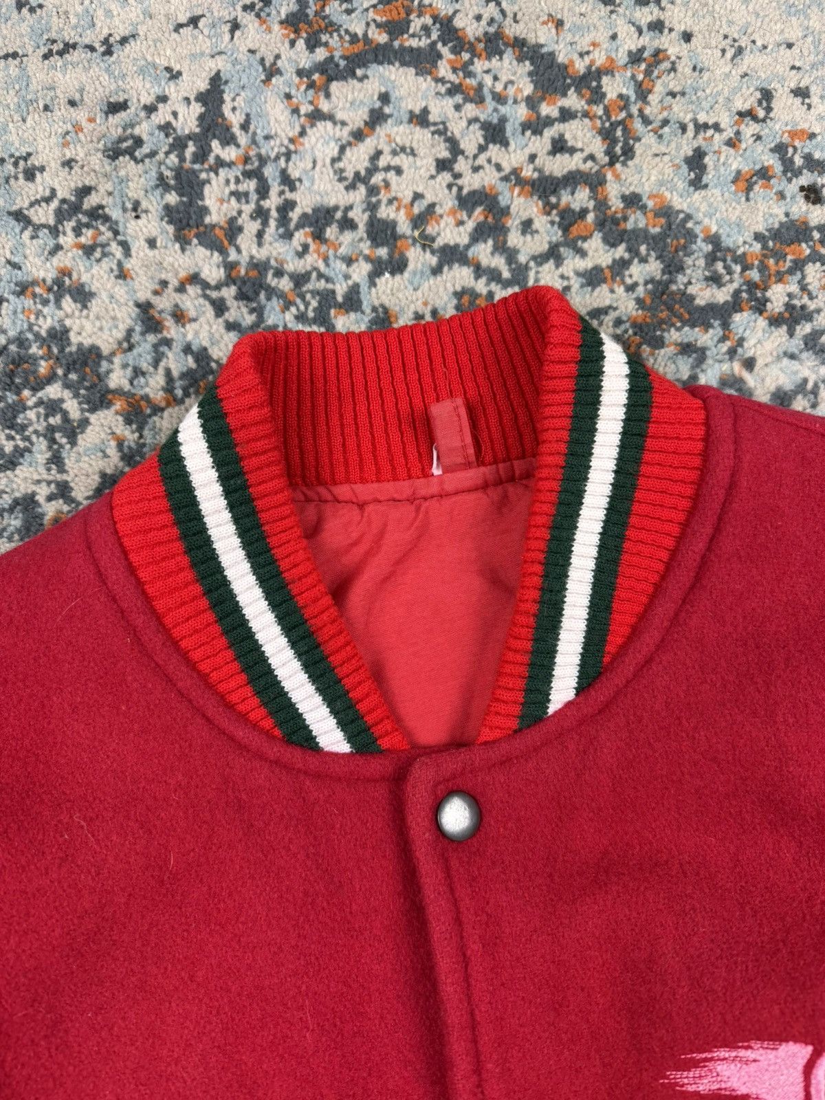 Honda Vintage 80s Honda Castrol heavy wool varsity racing jacket Size US L / EU 52-54 / 3 - 15 Thumbnail