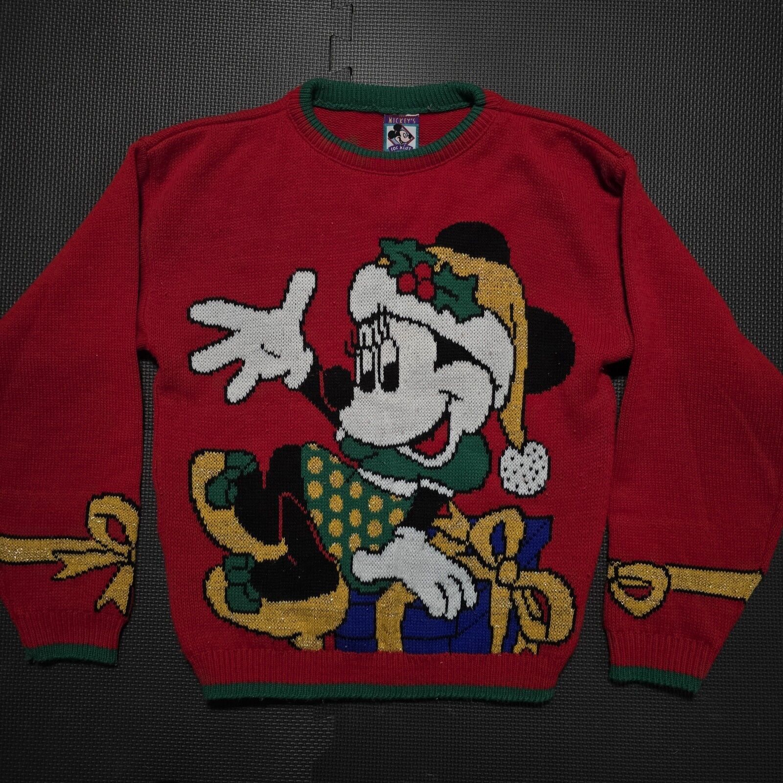 Disney Vintage 1980s Micky Mouse Christmas Sweater Size ONE SIZE - 1 Thumbnail