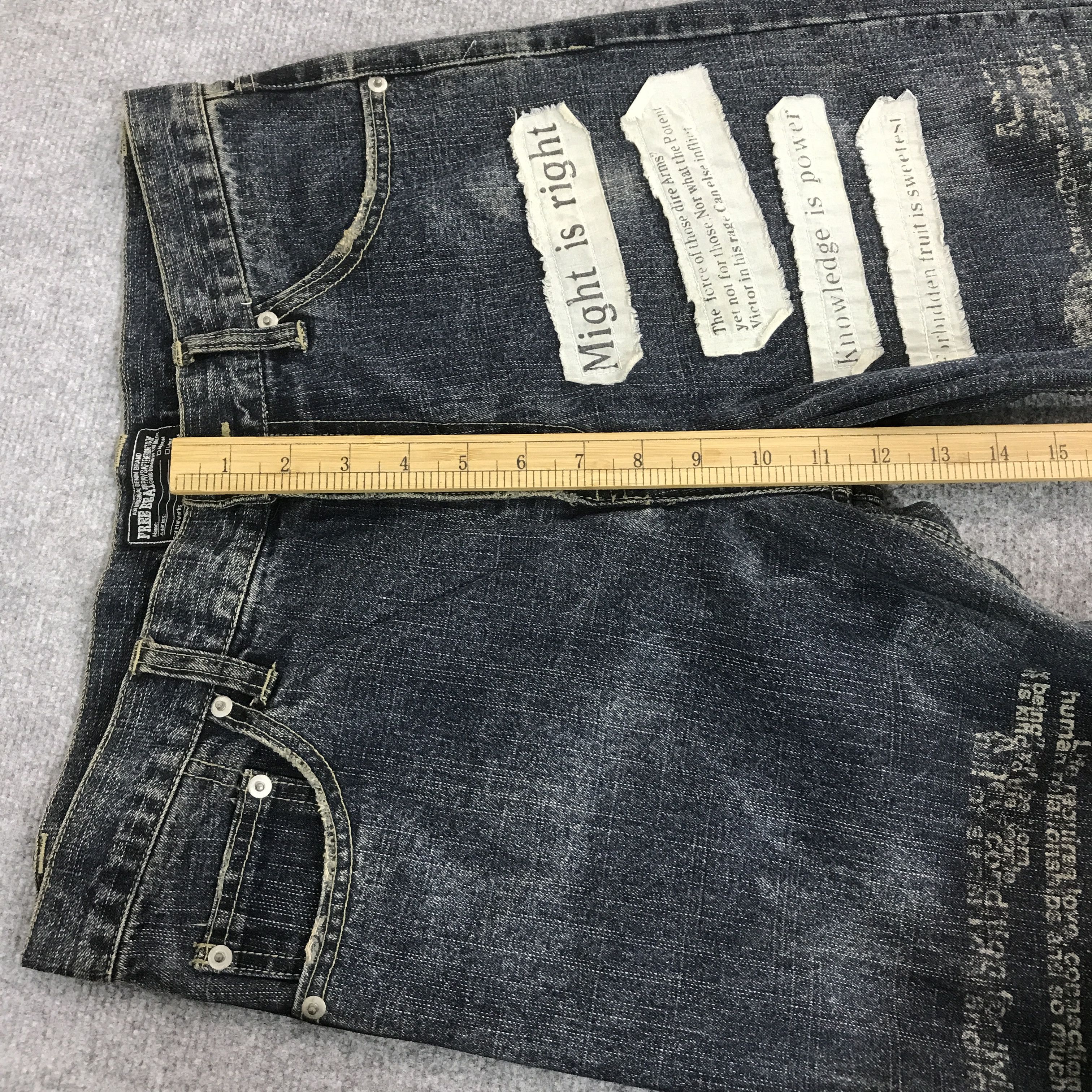 Japanese Brand JAPAN BRAND PUNK FREE BEAT DENIM PANTS K54B14 Size US 32 / EU 48 - 8 Thumbnail