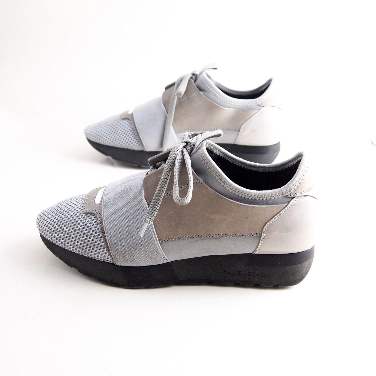Balenciaga Balenciaga Race Runner Sneakers Gray Mesh Leather EU 37 US 7 Size US 7 / IT 37 - 2 Thumbnail