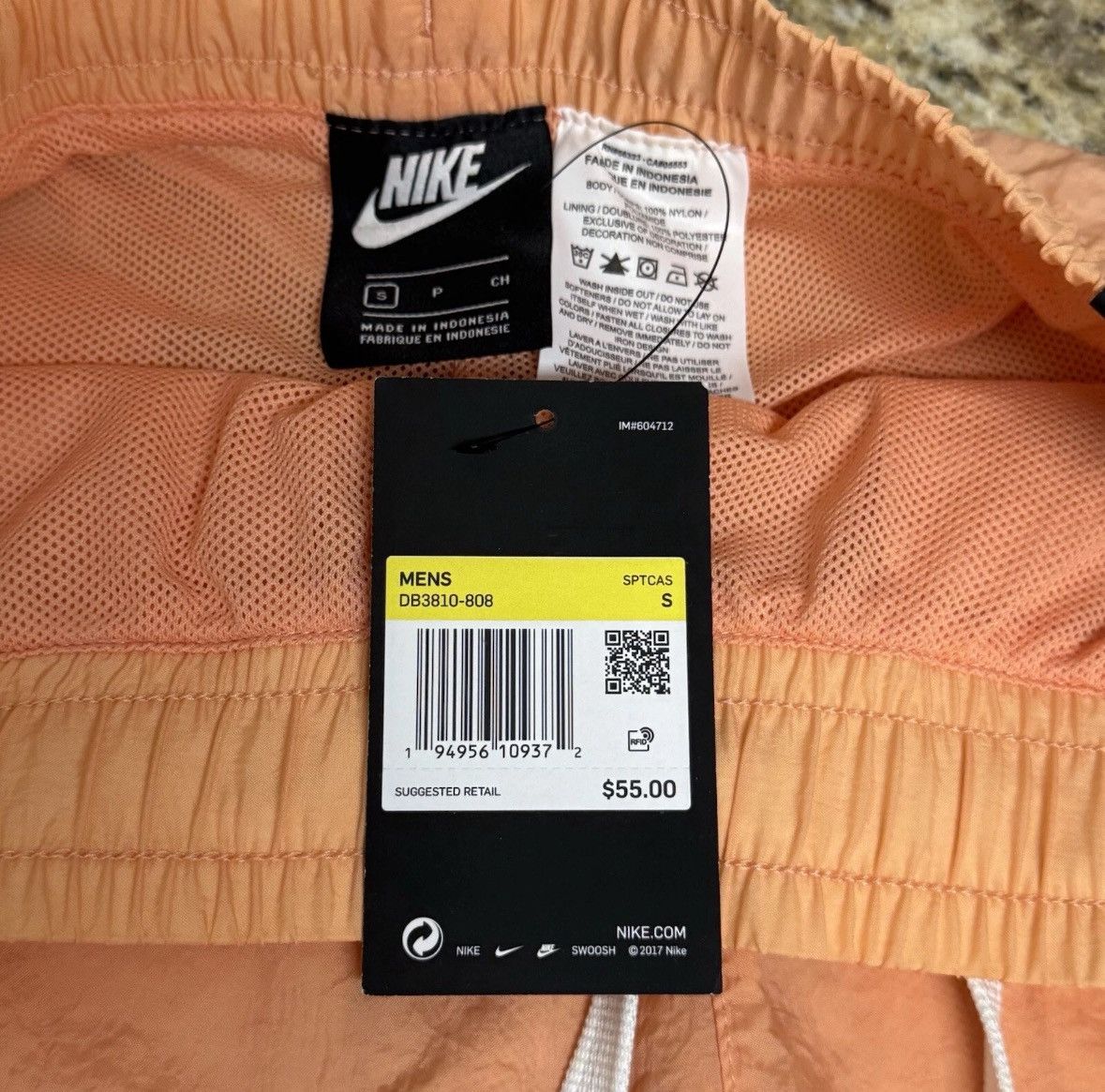 Nike Nike Alumni Woven Flow Nylon Water Short Peach Apricot Agate Size US 30 / EU 46 - 10 Thumbnail
