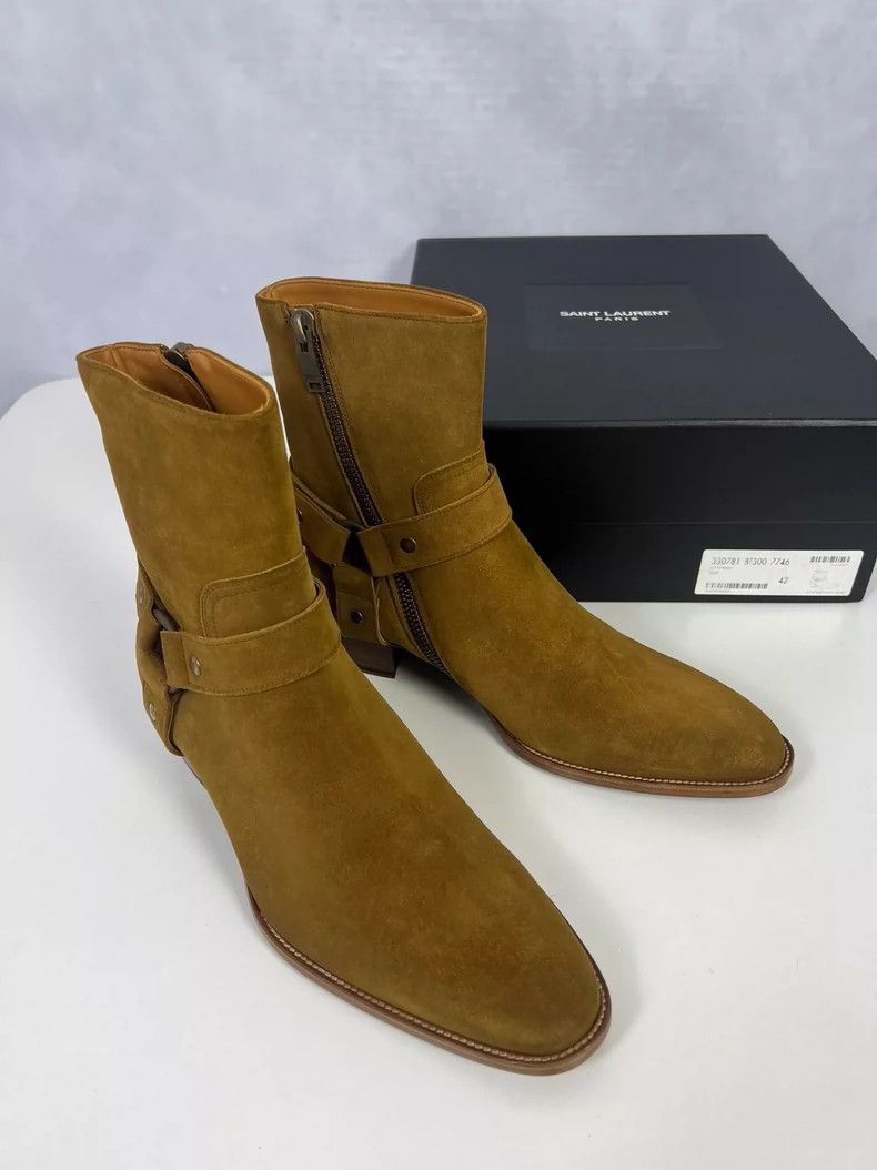 Saint Laurent Paris Saint Laurent Paris 13fw first year suede buckle Chelsea bo Size US 9 / EU 42 - 1 Thumbnail