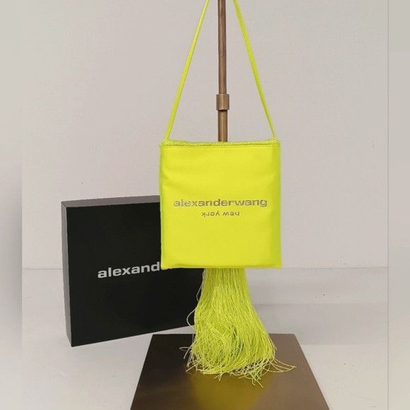 Alexander Wang Alexander Wang Satin Crystal Fringe Shoulder Bag - Neon Size ONE SIZE - 1 Thumbnail