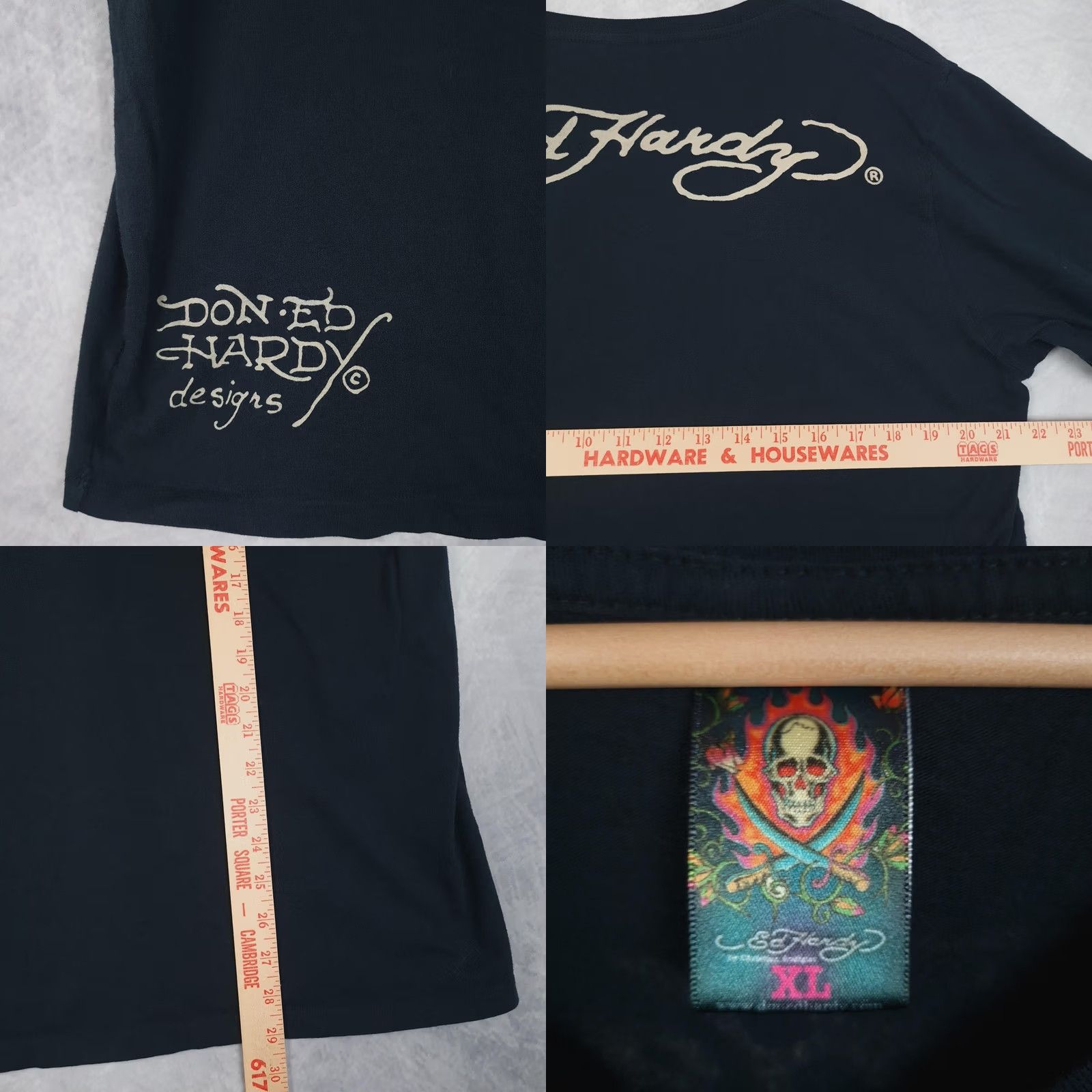 Ed Hardy Ed Hardy Shirt Mens XL Black V-Neck Death Before Dishonor Graphic Eagle Made USA Size US XL / EU 56 / 4 - 9 Thumbnail