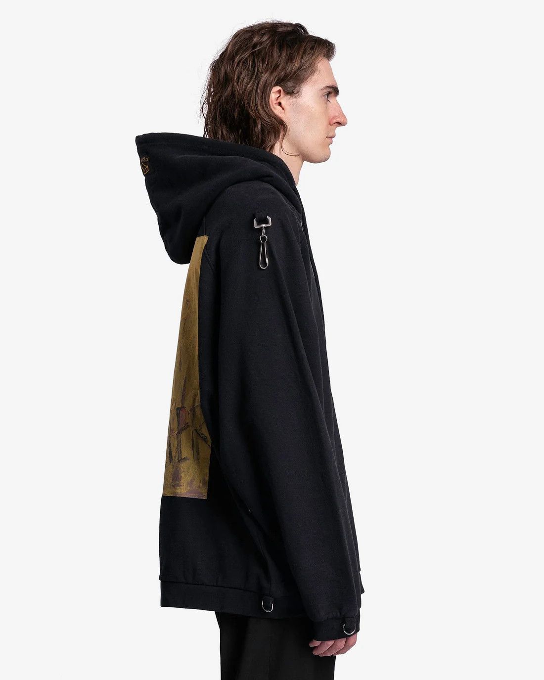 Raf Simons o1mle0924 Washed Big Fit Hoodie in Black Size US S / EU 44-46 / 1 - 2 Thumbnail