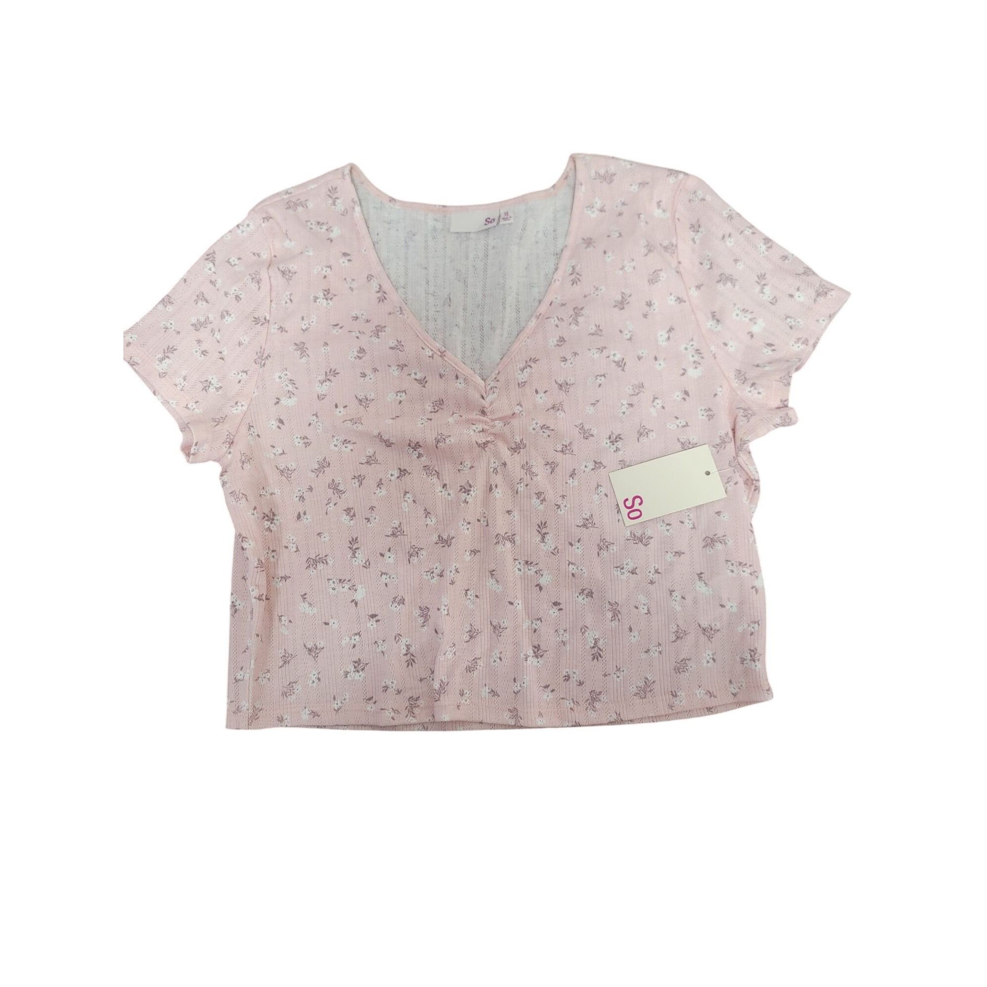 Other Juniors' SO Cinch Front Baby Tee, Girl's, Size: XL, White Size XL / US 12-14 / IT 48-50 - 2 Thumbnail