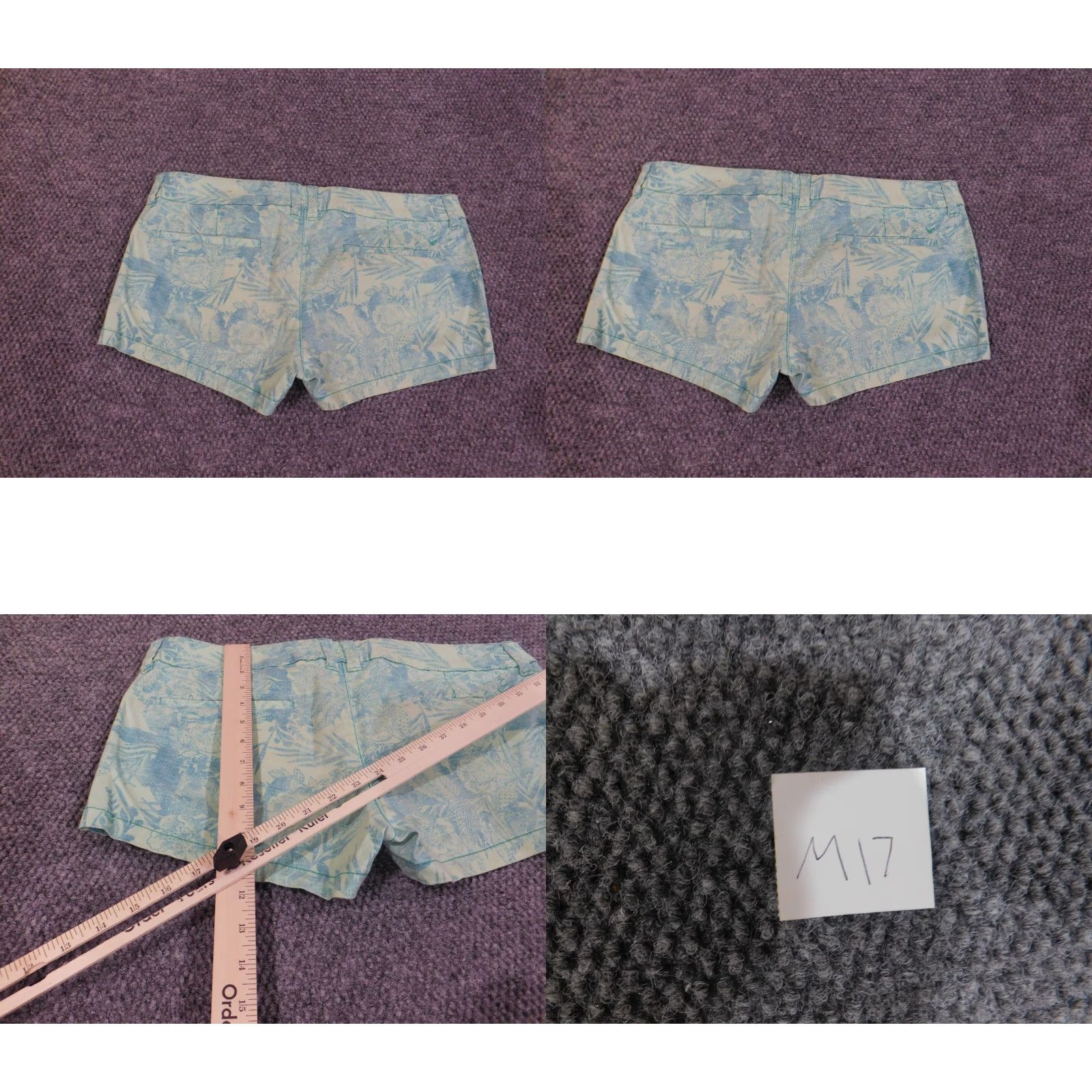 American Eagle Outfitters American Eagle Shorts Women size 10 blue floral chino shortie stretch Size 25" / US 0 / IT 36 - 8 Thumbnail