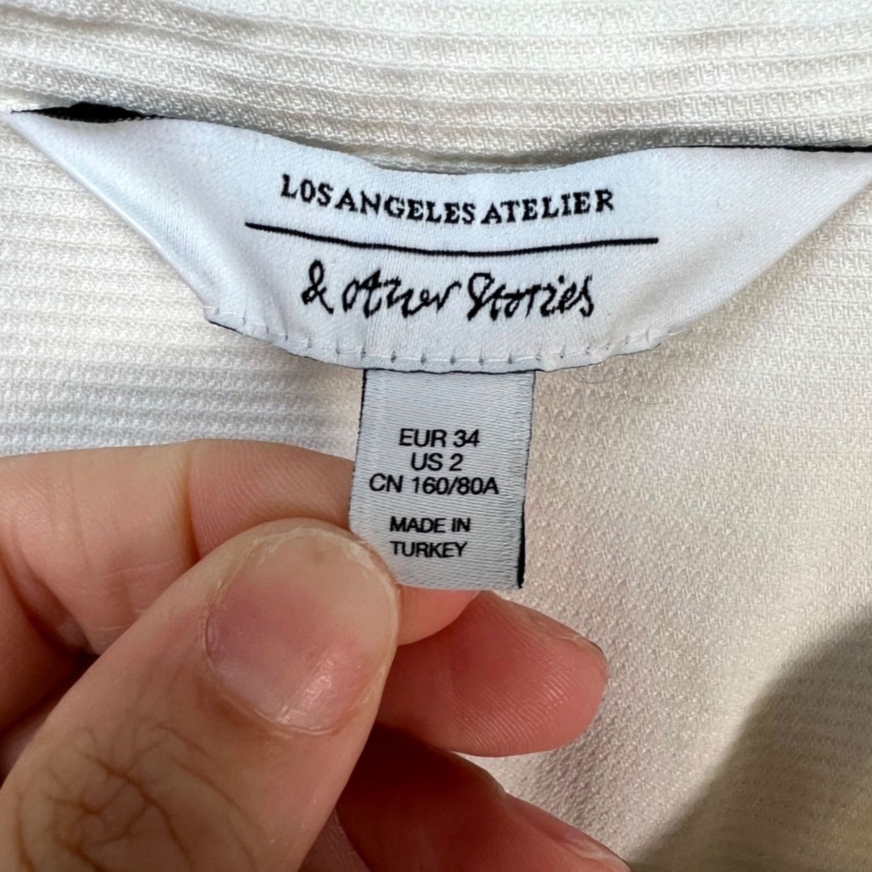 & Other Stories & Other Stories Blouse Shirt White Tie-Front Long Sleeve Womens 2 Casual Regular Lyocell Vis... Size XS / US 0-2 / IT 36-38 - 3 Thumbnail