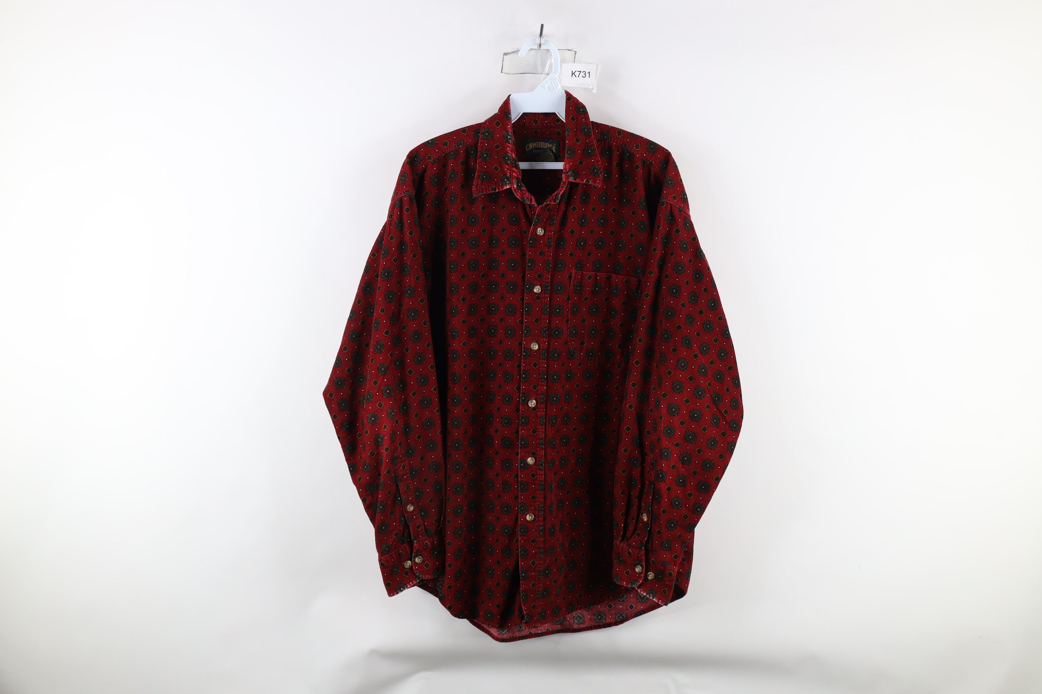 Vintage Vintage 90s Streetwear Corduroy Collared Button Shirt Size US M / EU 48-50 / 2 - 1 Thumbnail